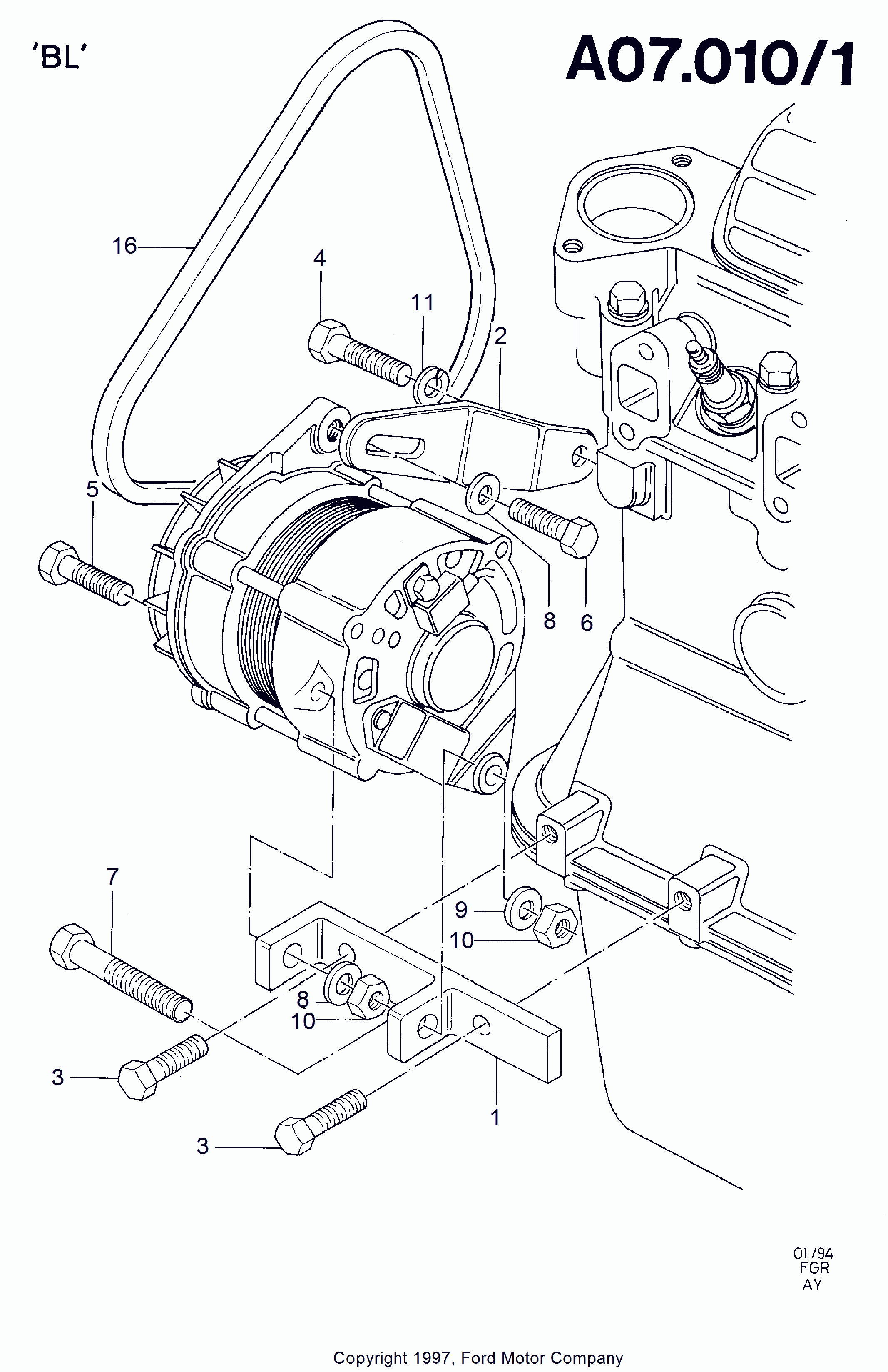 FORD 6792801 - Cinghia trapezoidale www.autoricambi360.it