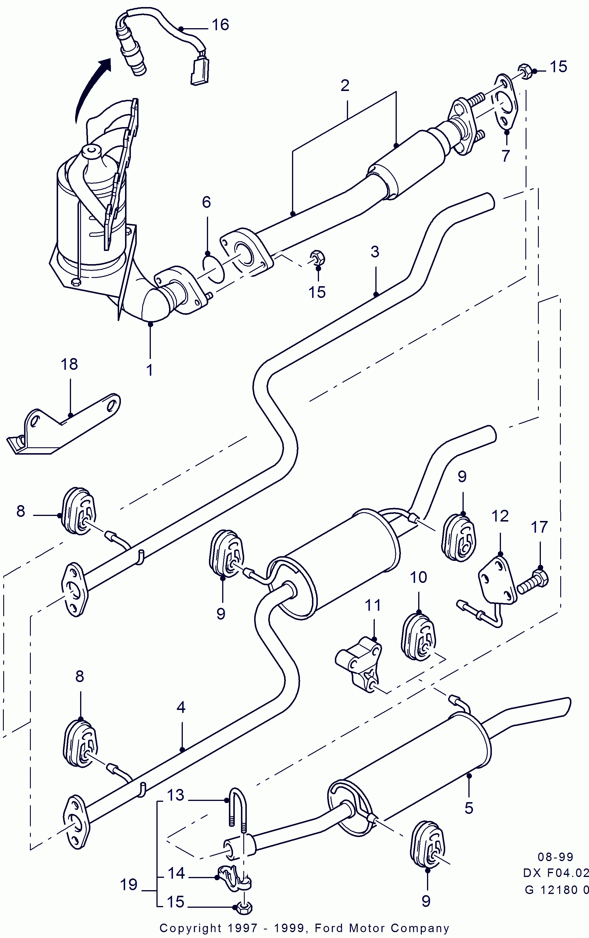 FORD 1 013 764 - Sonda lambda www.autoricambi360.it