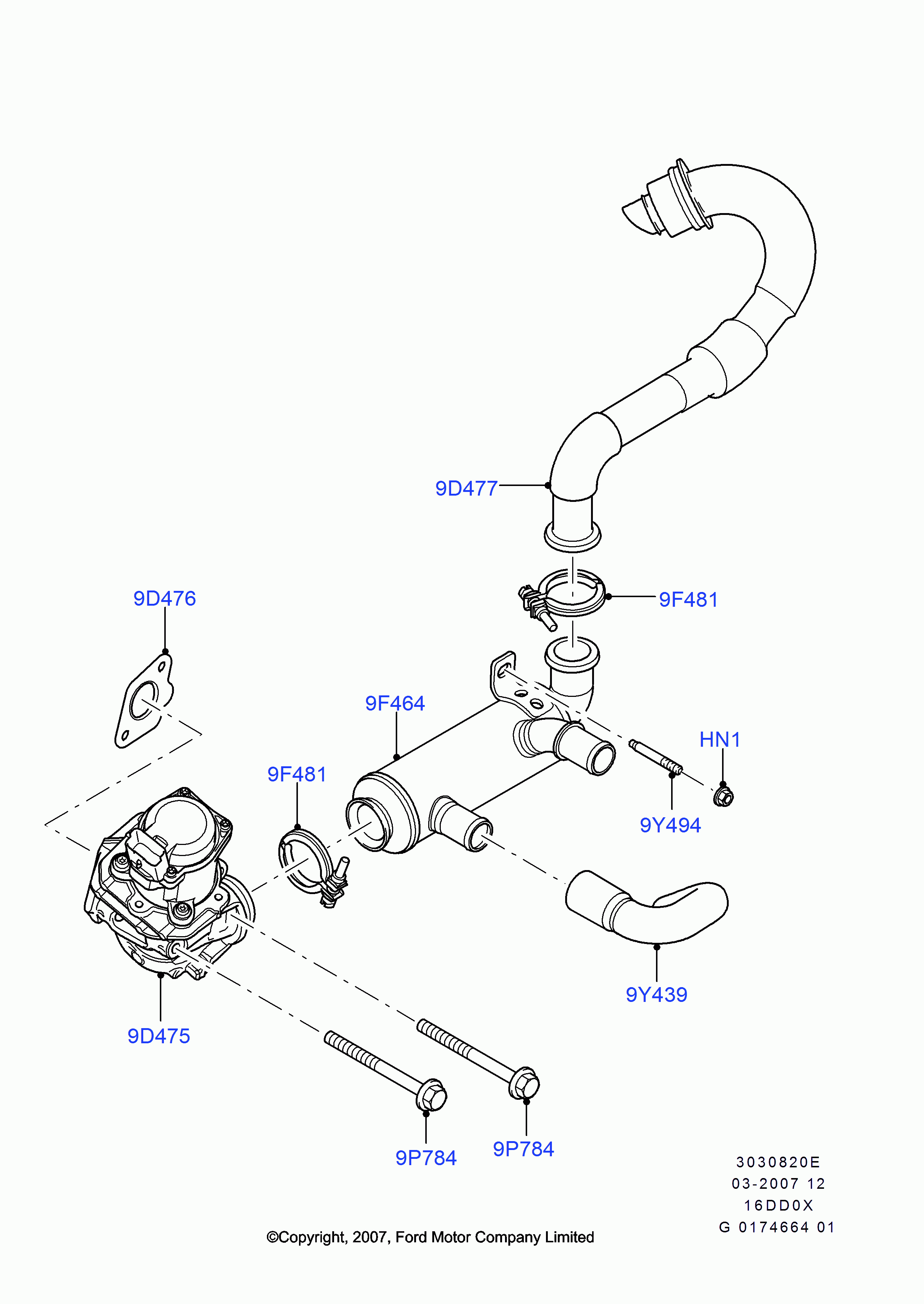 FORD 1229959 - Guarnizione valvola EGR (ricircolo gas scarico) www.autoricambi360.it