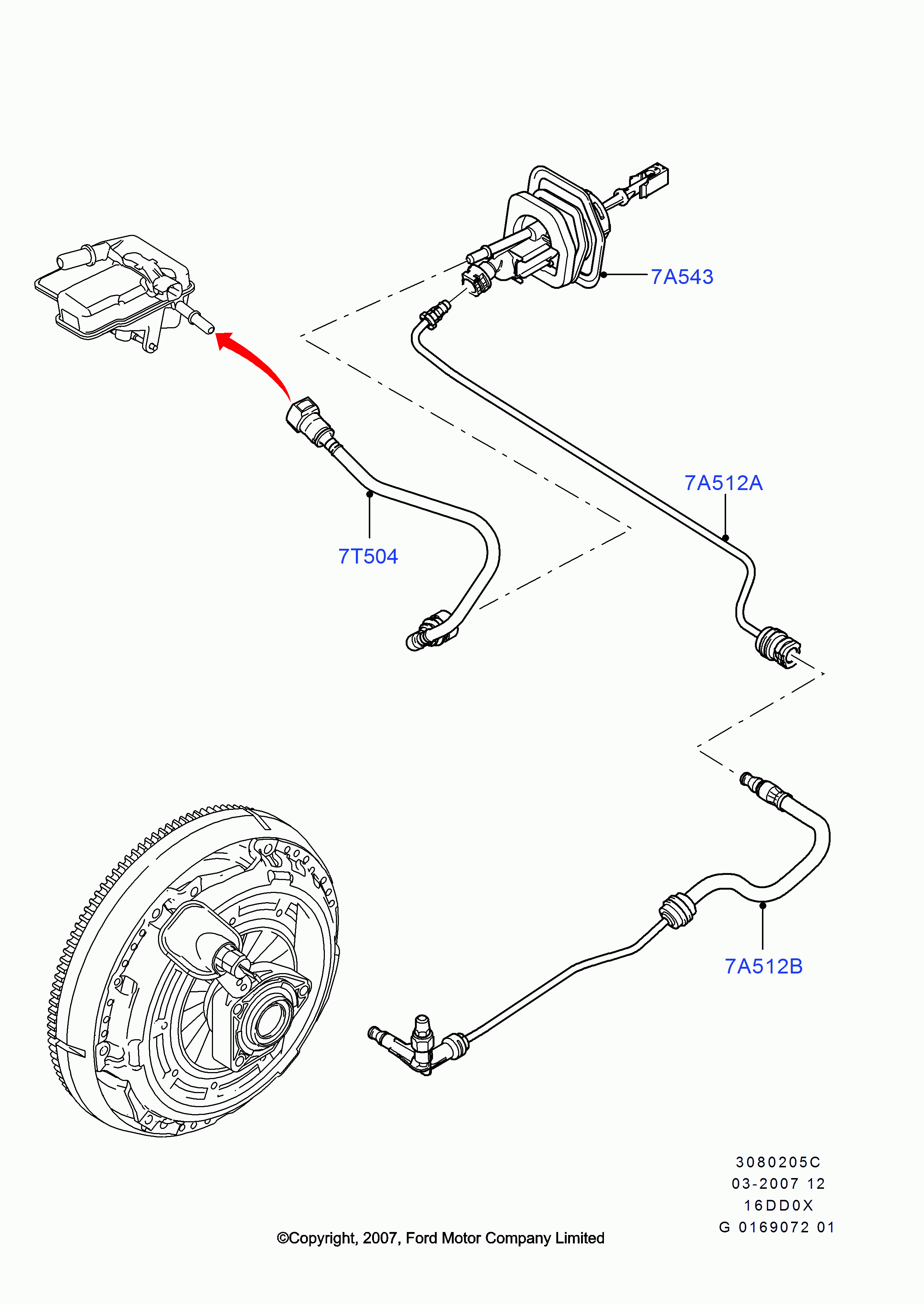 FORD 1863548 - Cilindro trasmettitore, Frizione www.autoricambi360.it