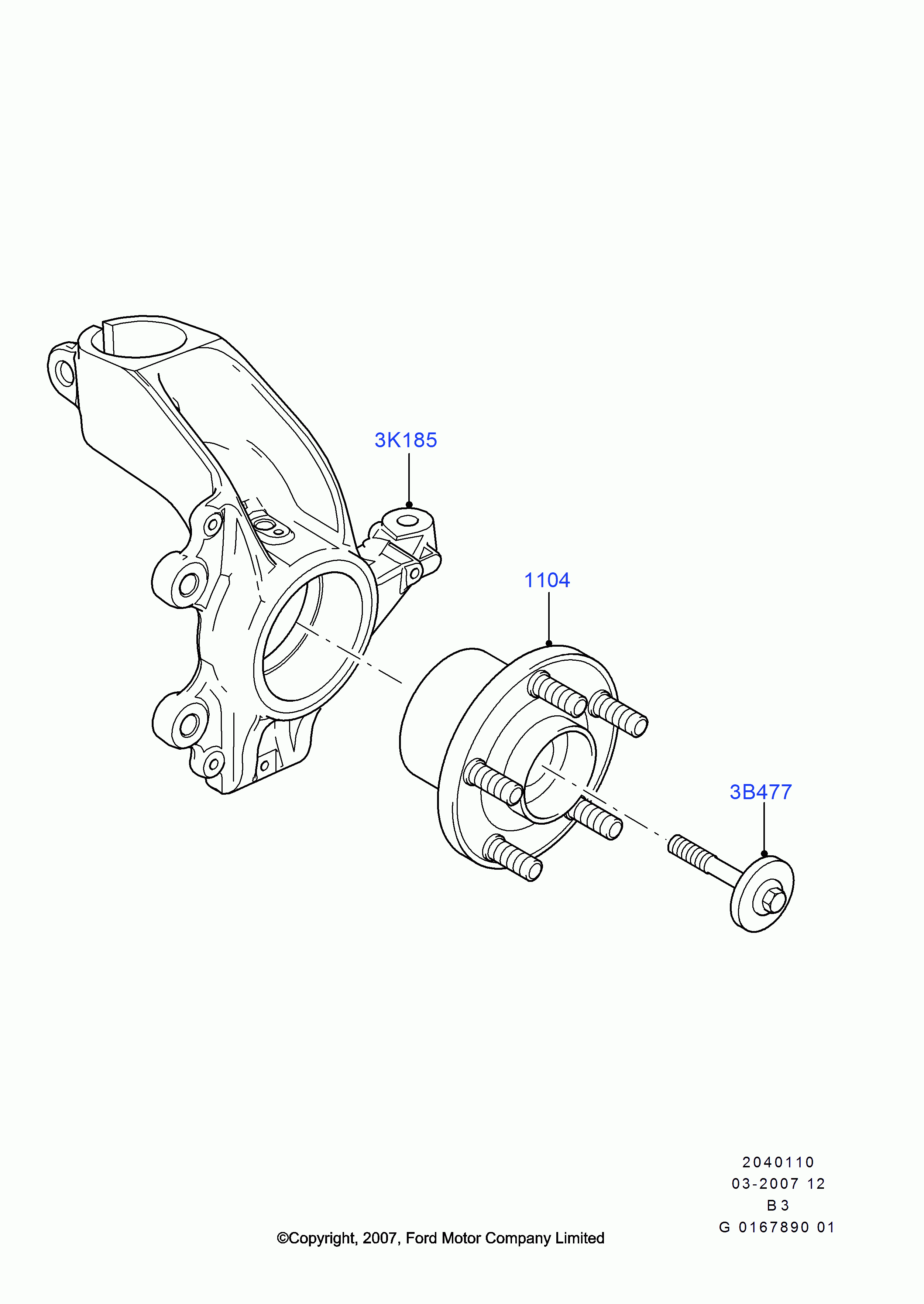 FORD 1471854 - Kit cuscinetto ruota www.autoricambi360.it