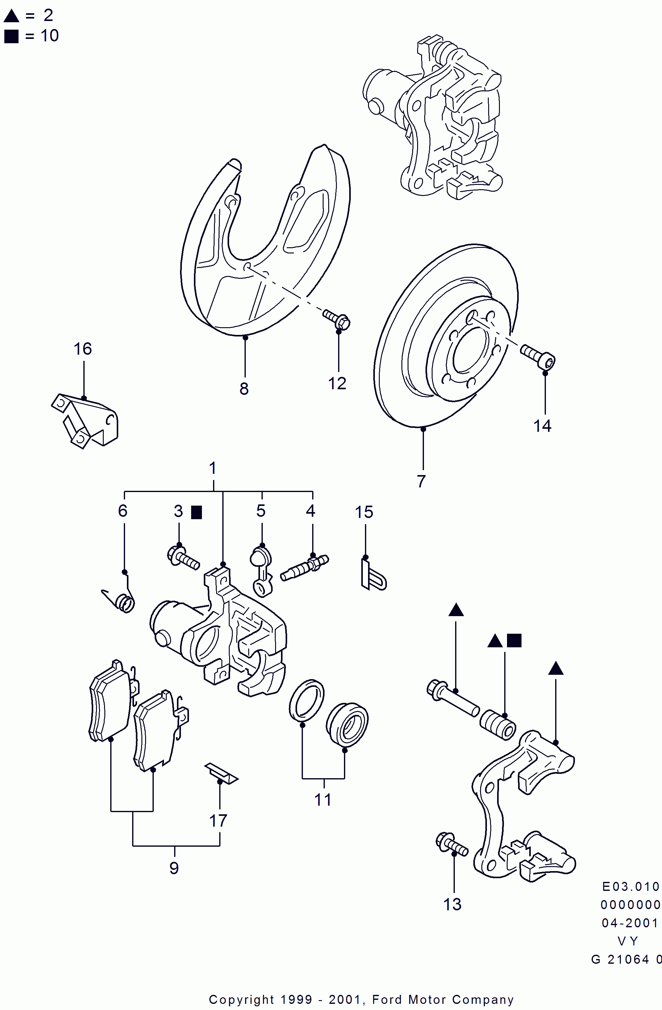 FORD 1345337 - Kit pastiglie freno, Freno a disco www.autoricambi360.it