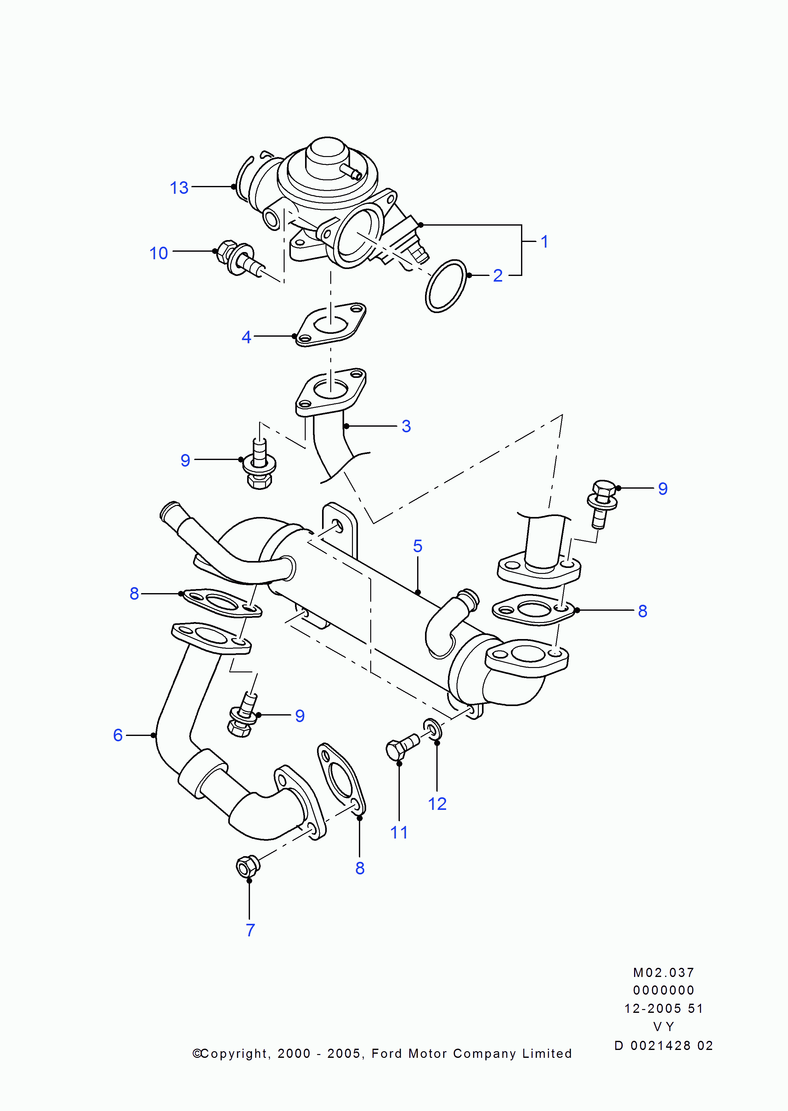 FORD 1 144 215 - Guarnizione, Condotto valvola-AGR www.autoricambi360.it