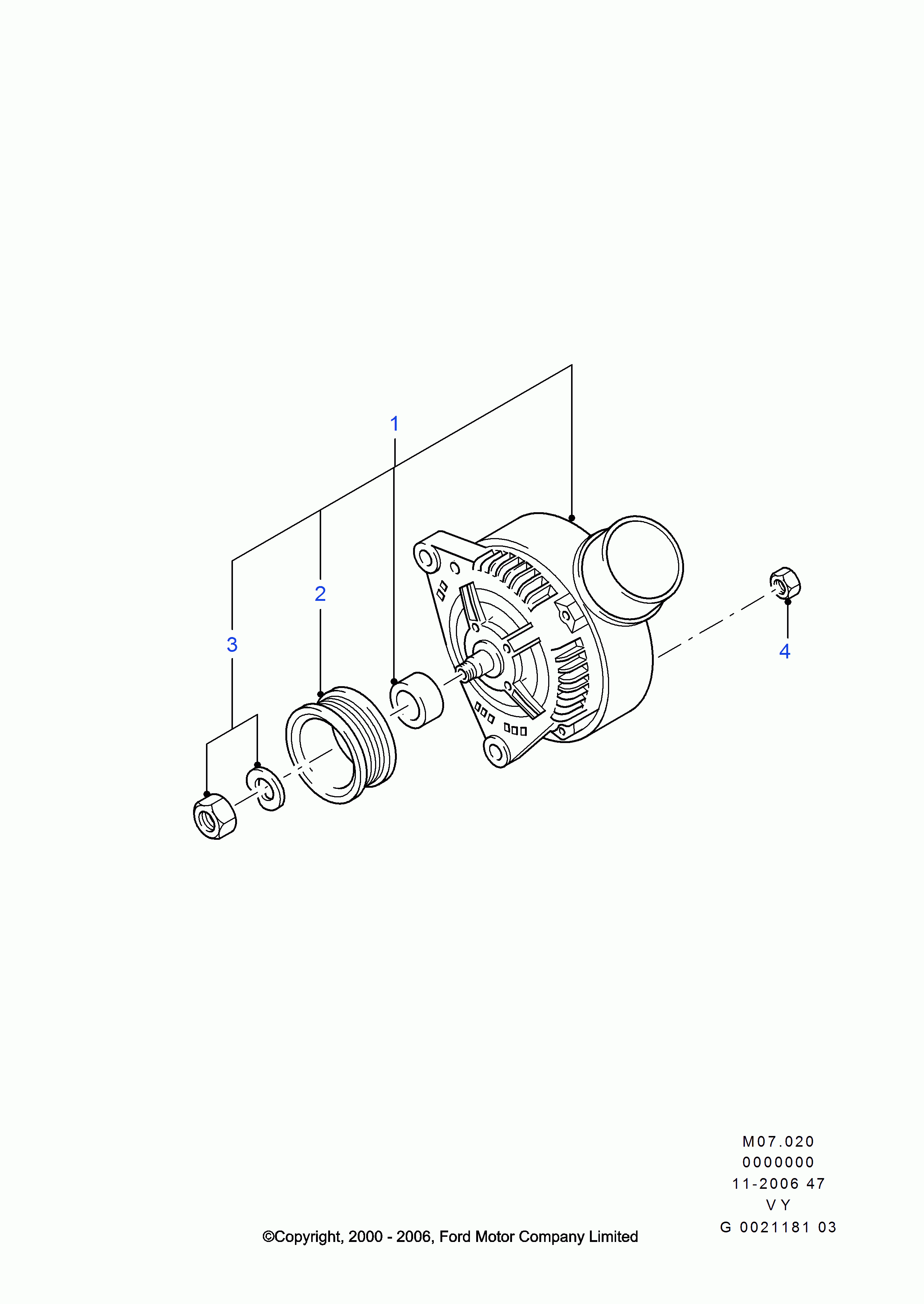 FORD 1 100 711 - Alternatore www.autoricambi360.it
