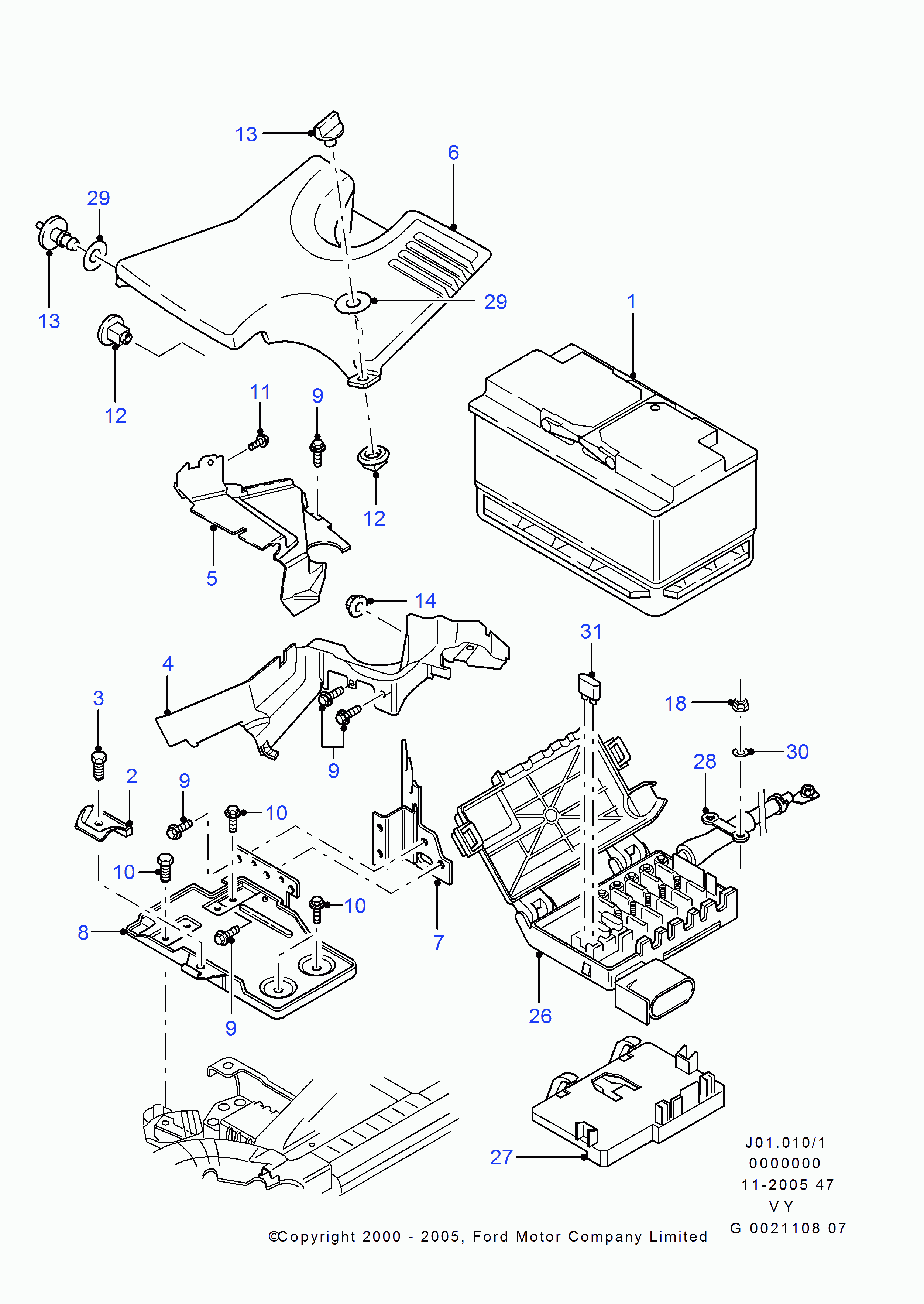 FORD 1682038 - Batteria avviamento www.autoricambi360.it