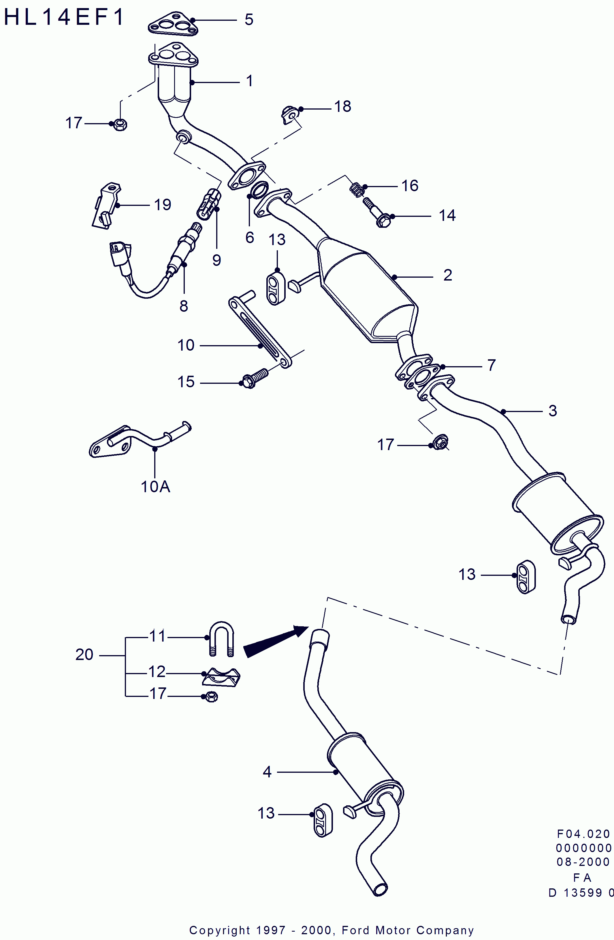 FORD 1 013 764 - Sonda lambda www.autoricambi360.it