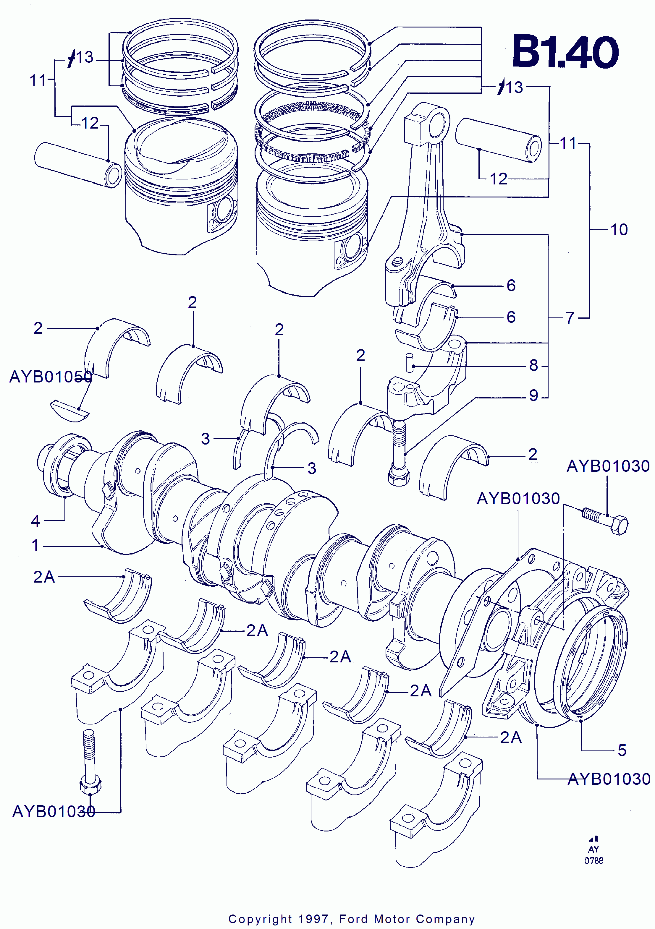 FORD 1 614 995 - Paraolio, Contralbero www.autoricambi360.it