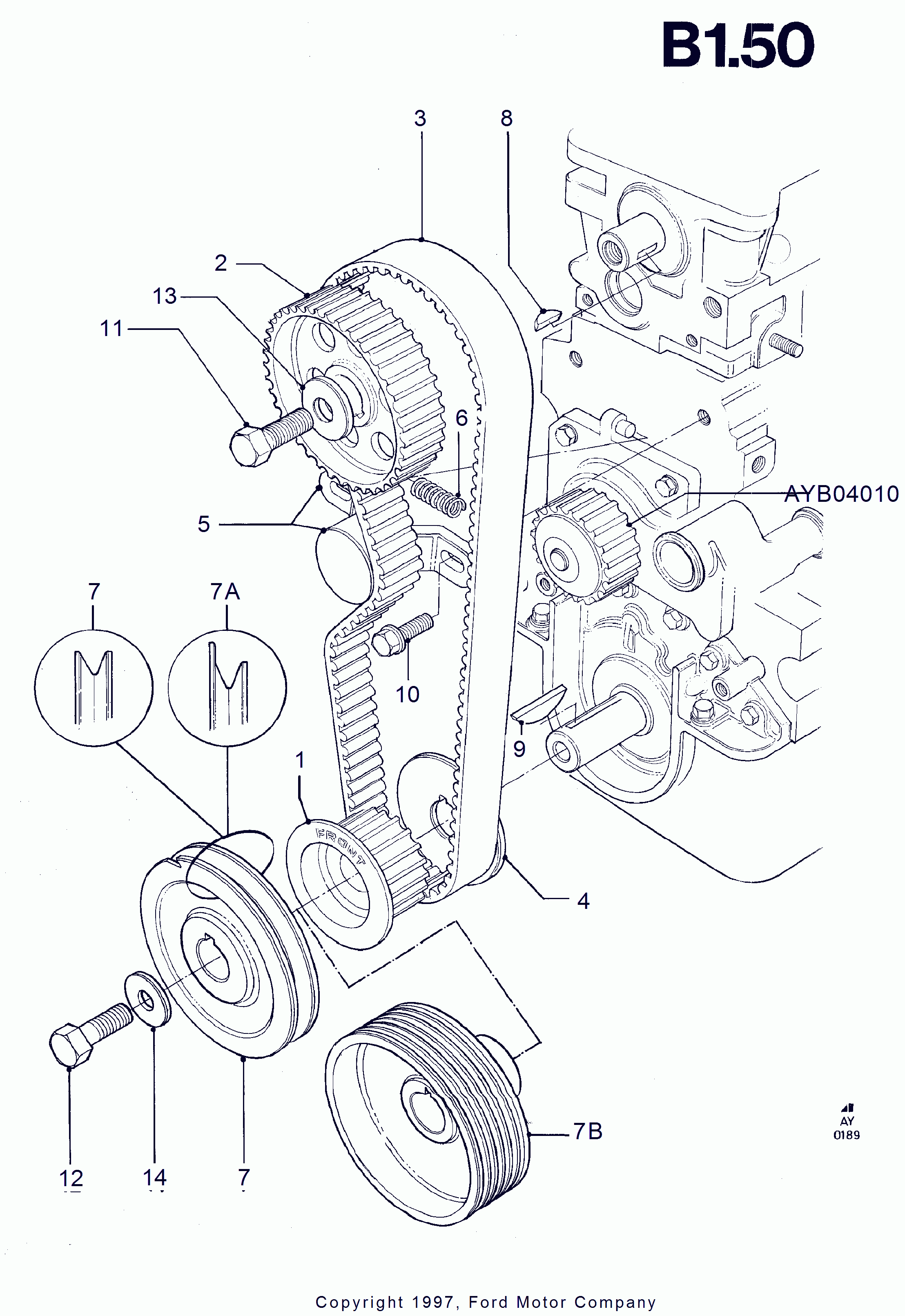 FORD 6182891 - Rullo tenditore, Cinghia dentata www.autoricambi360.it