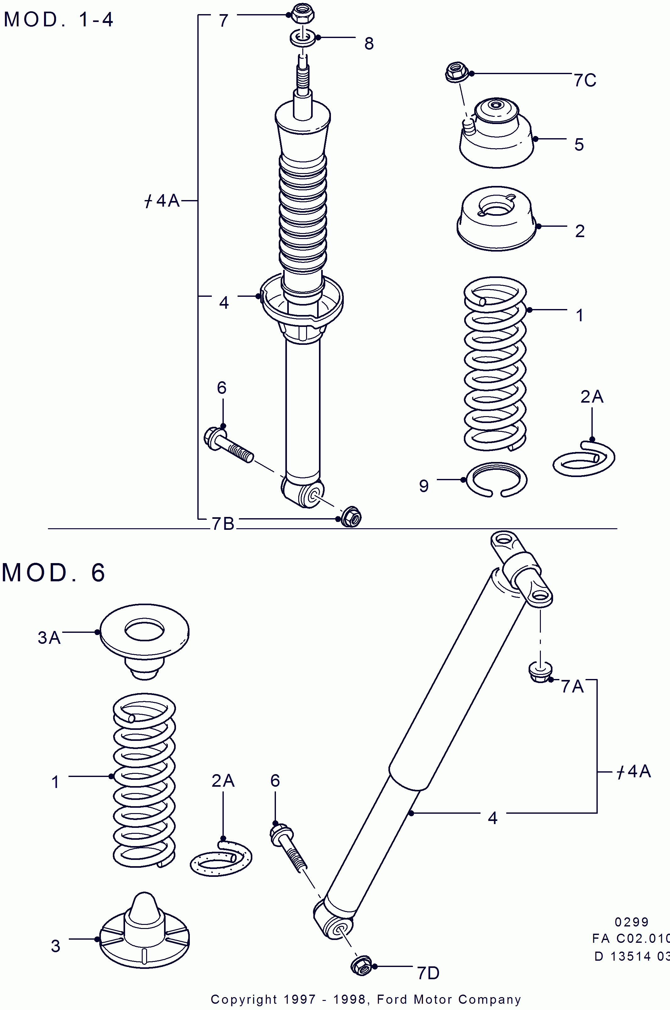 FORD 1106738 - Ammortizzatore www.autoricambi360.it