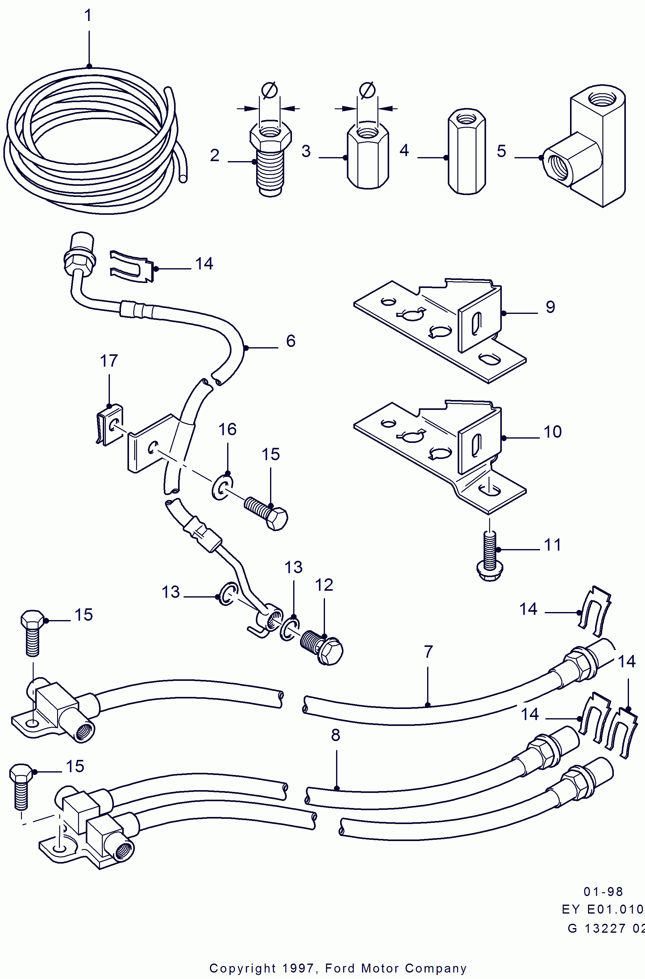 FORD 6577425 - Flessibile del freno www.autoricambi360.it