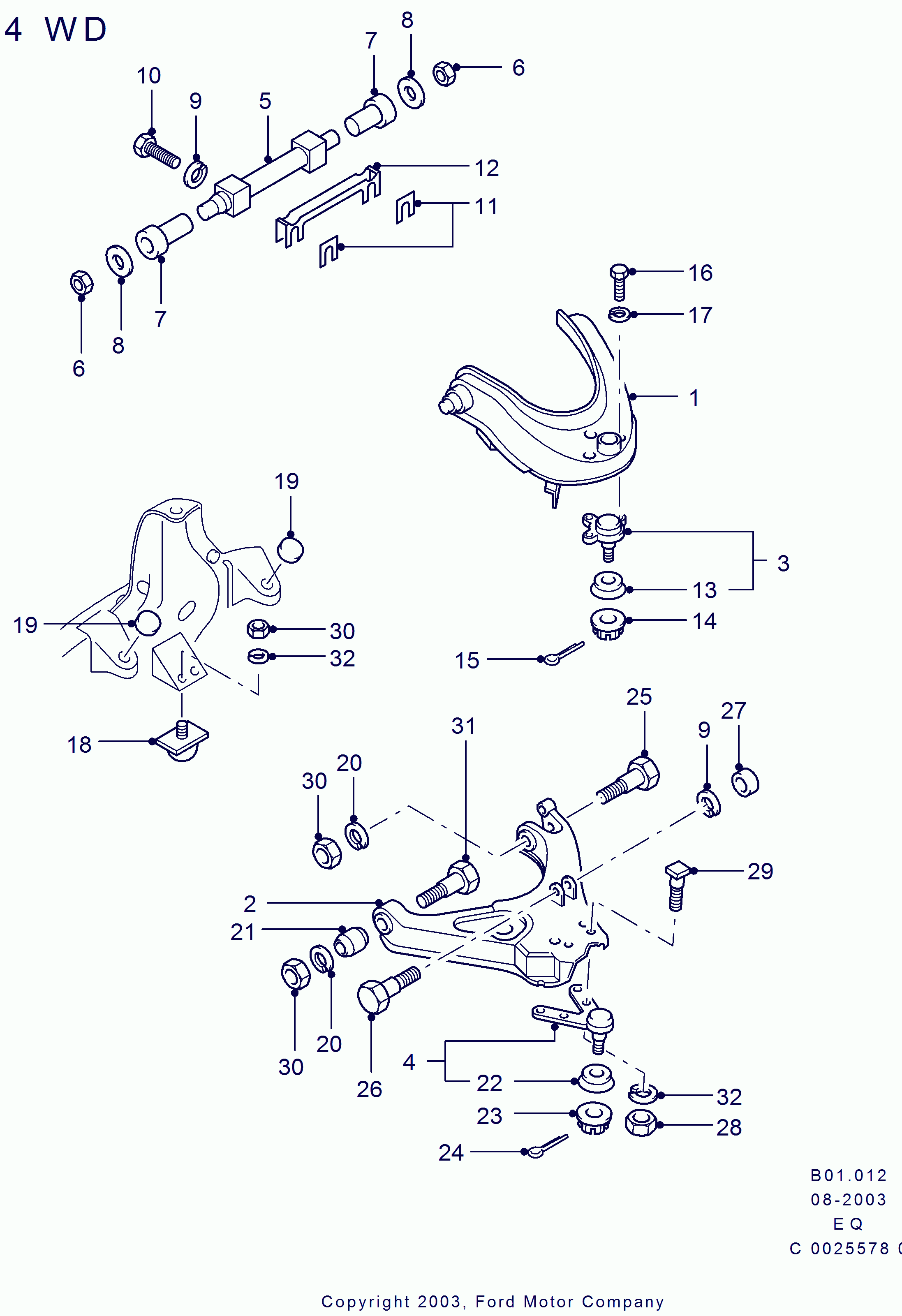 FORD 1 522 050 - Braccio oscillante, Sospensione ruota www.autoricambi360.it