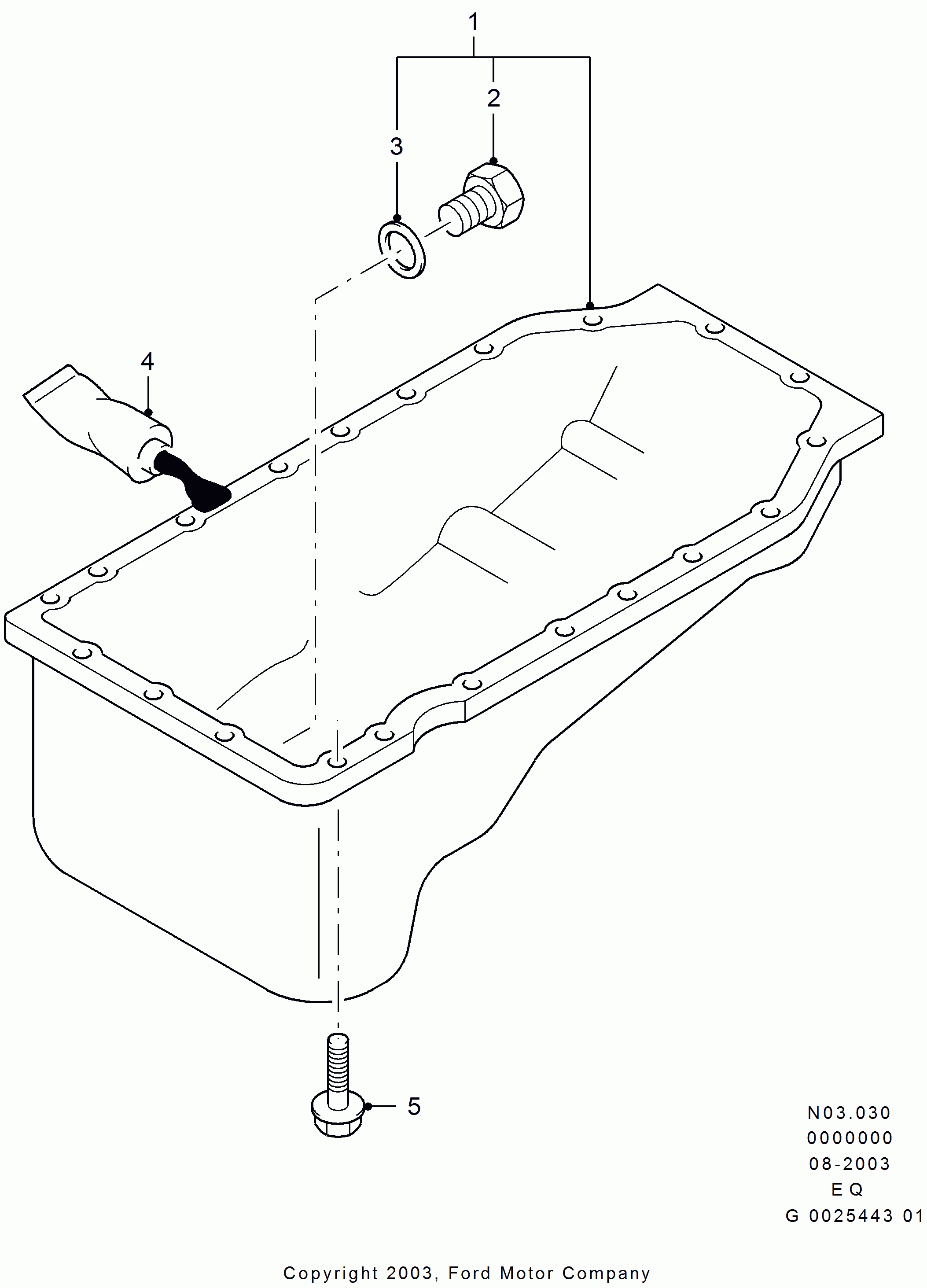 FORD 1 217 470 - Guarnizione, Coppa olio www.autoricambi360.it