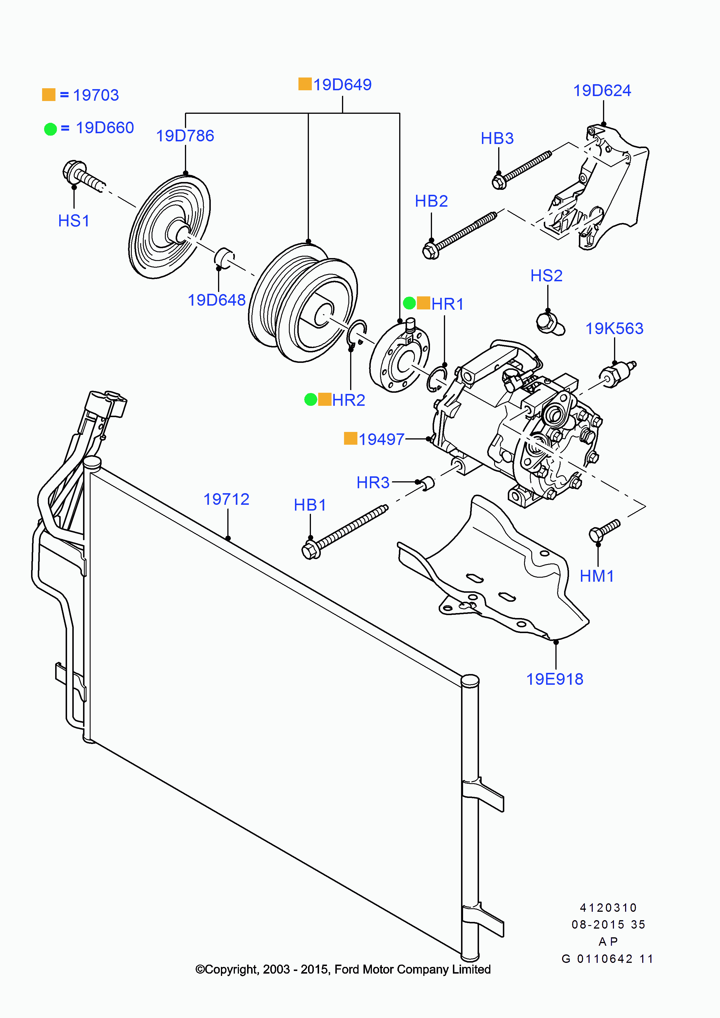 FORD 1 516 838 - Condensatore, Climatizzatore www.autoricambi360.it