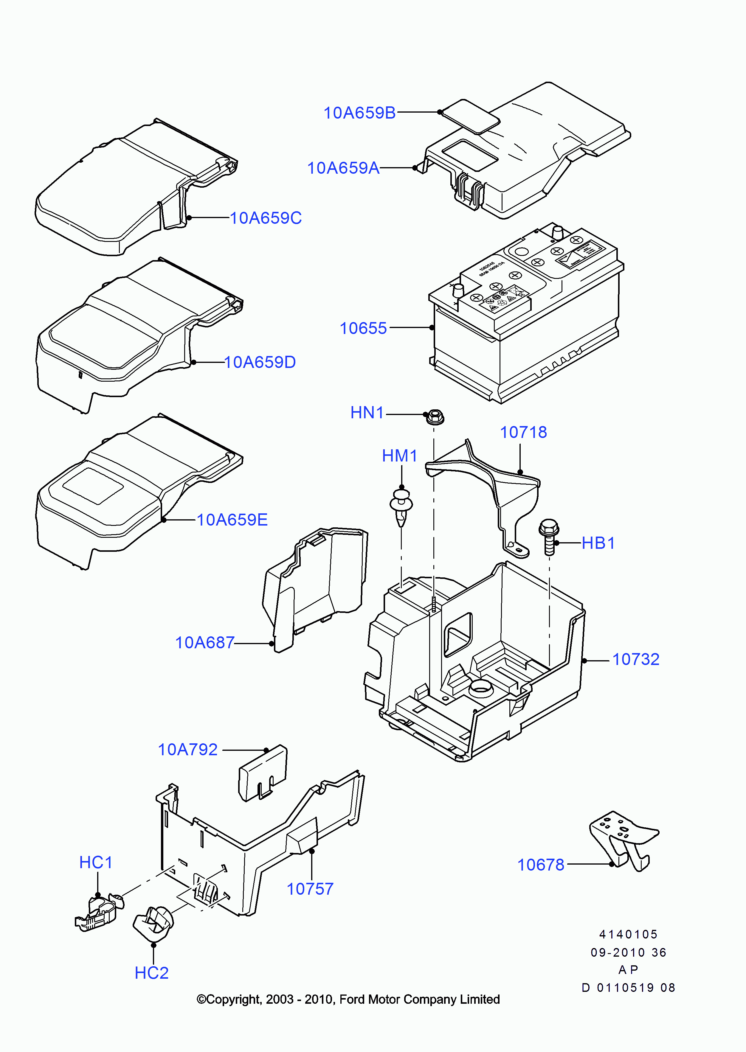 FORD 1672941 - Batteria avviamento www.autoricambi360.it