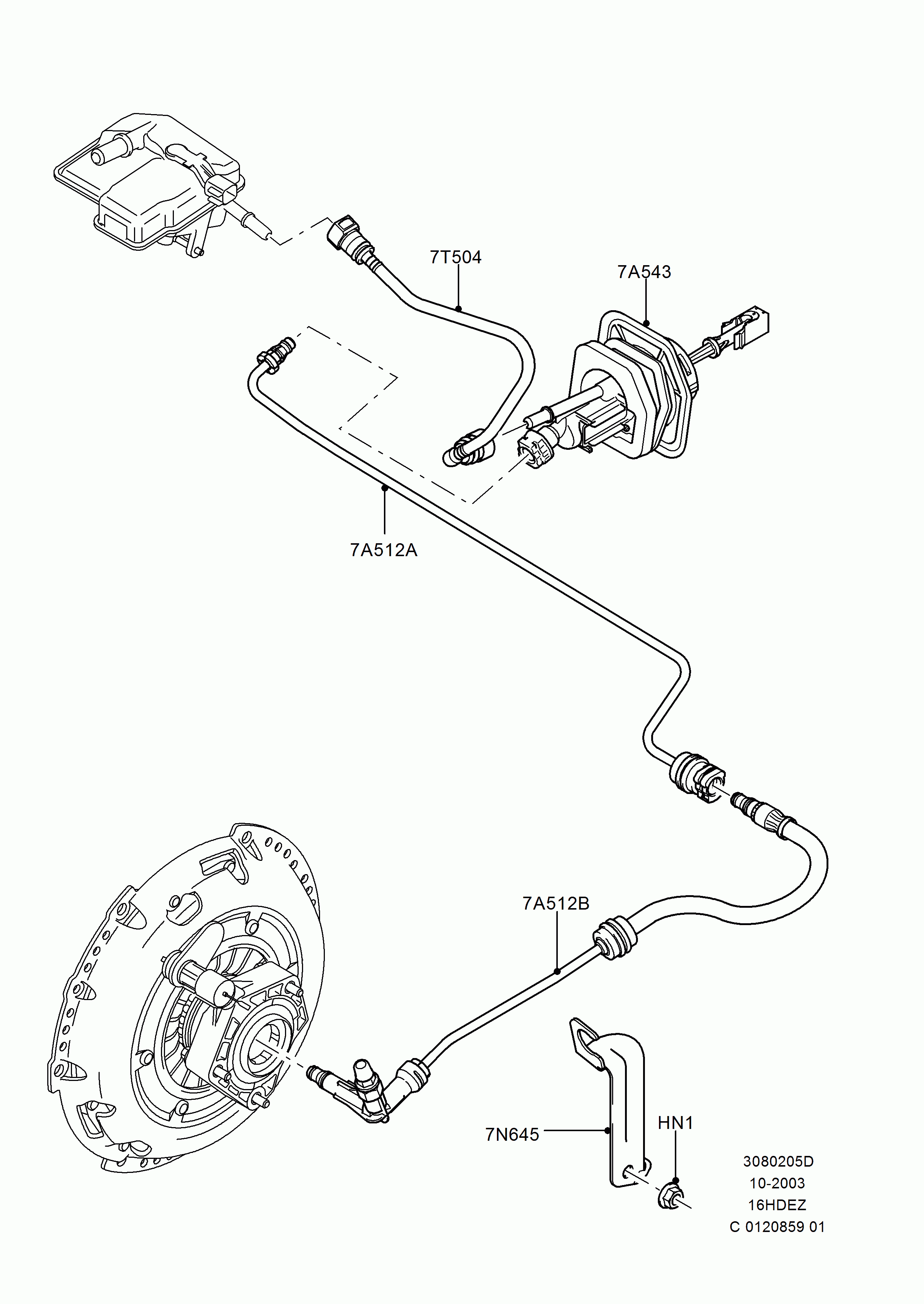 FORD 1863548 - Cilindro trasmettitore, Frizione www.autoricambi360.it