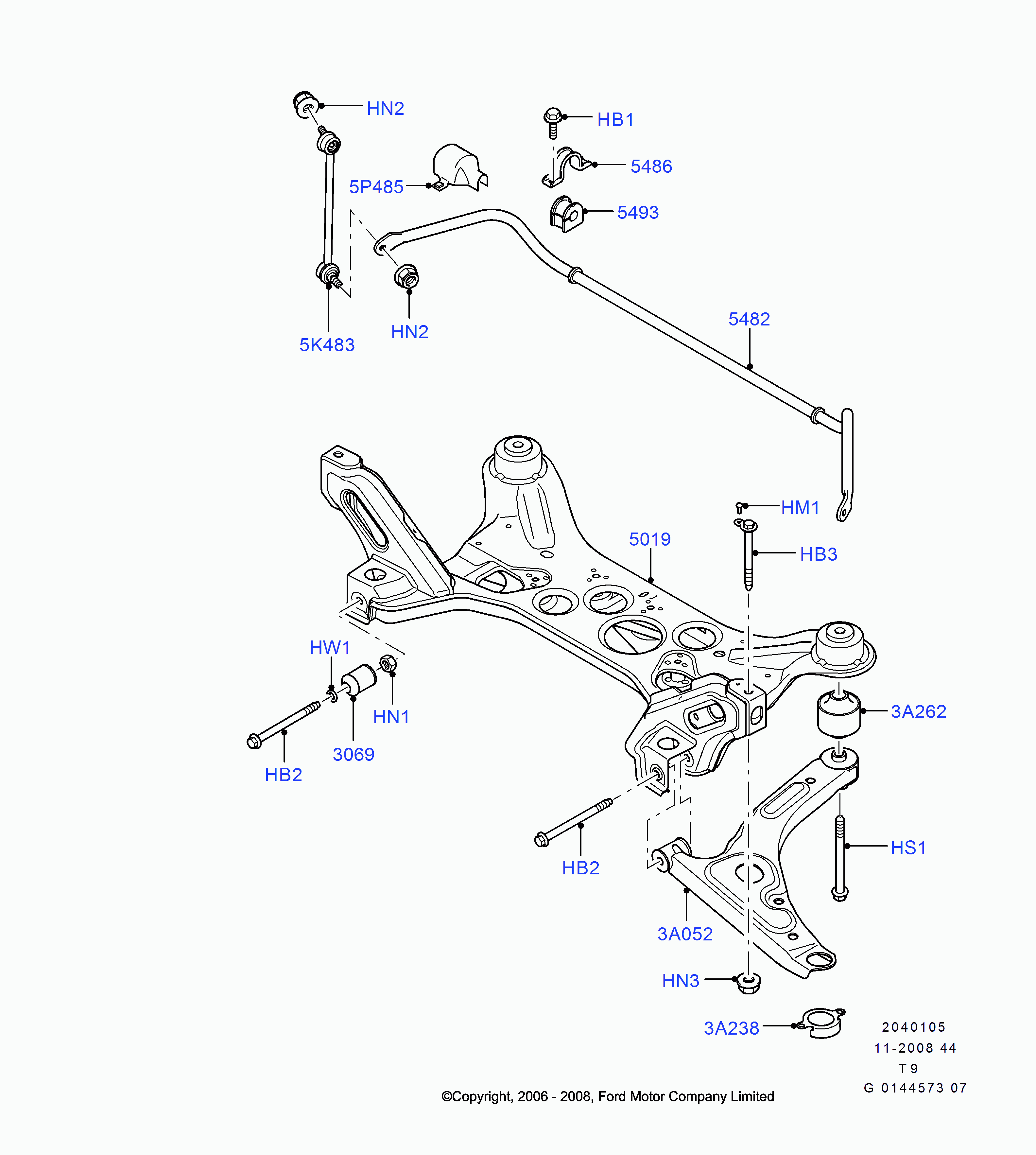 FORD 1748361 - Bronzina cuscinetto, Barra stabilizzatrice www.autoricambi360.it