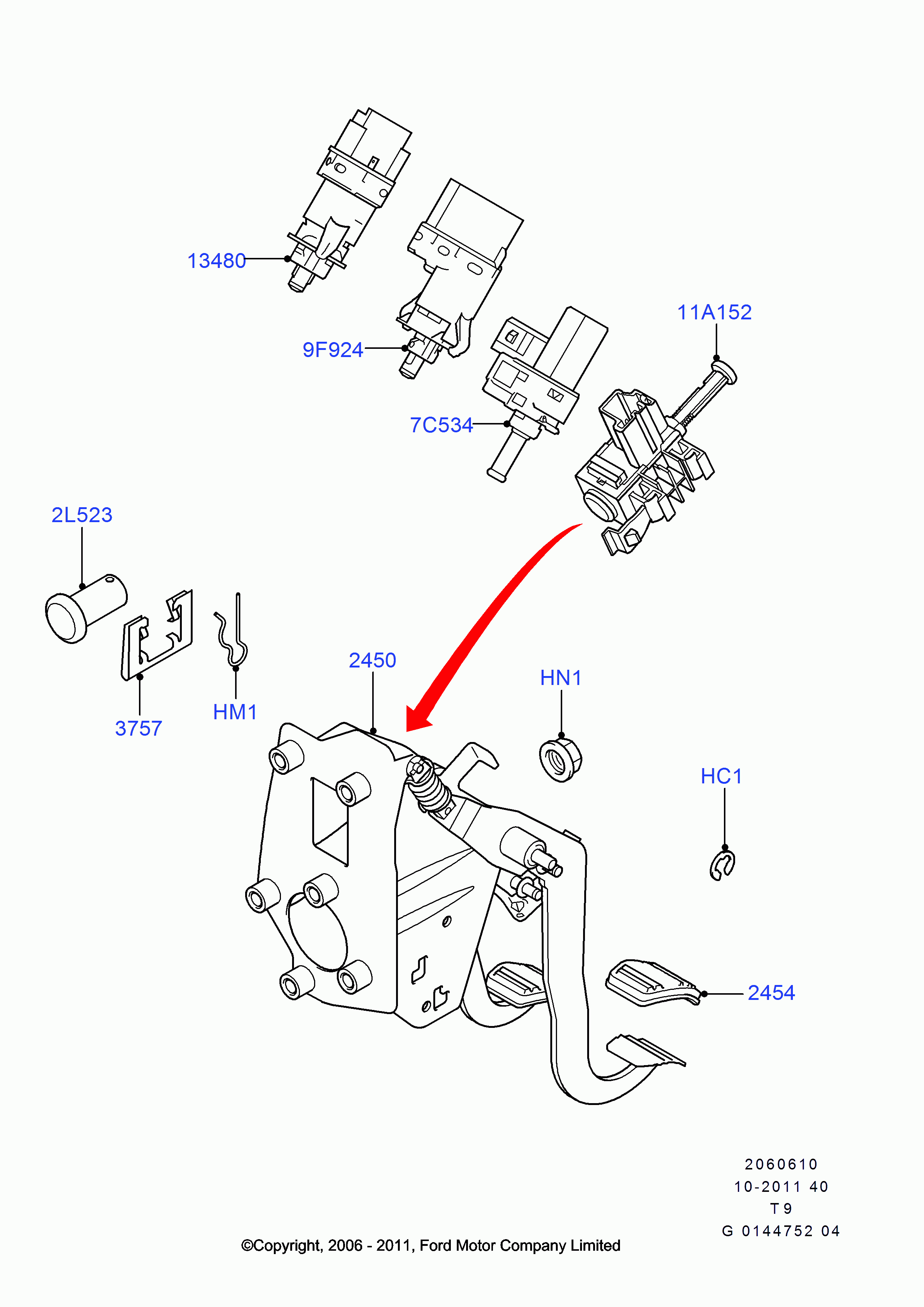 FORD 4 832 217 - Interruttore luce freno www.autoricambi360.it