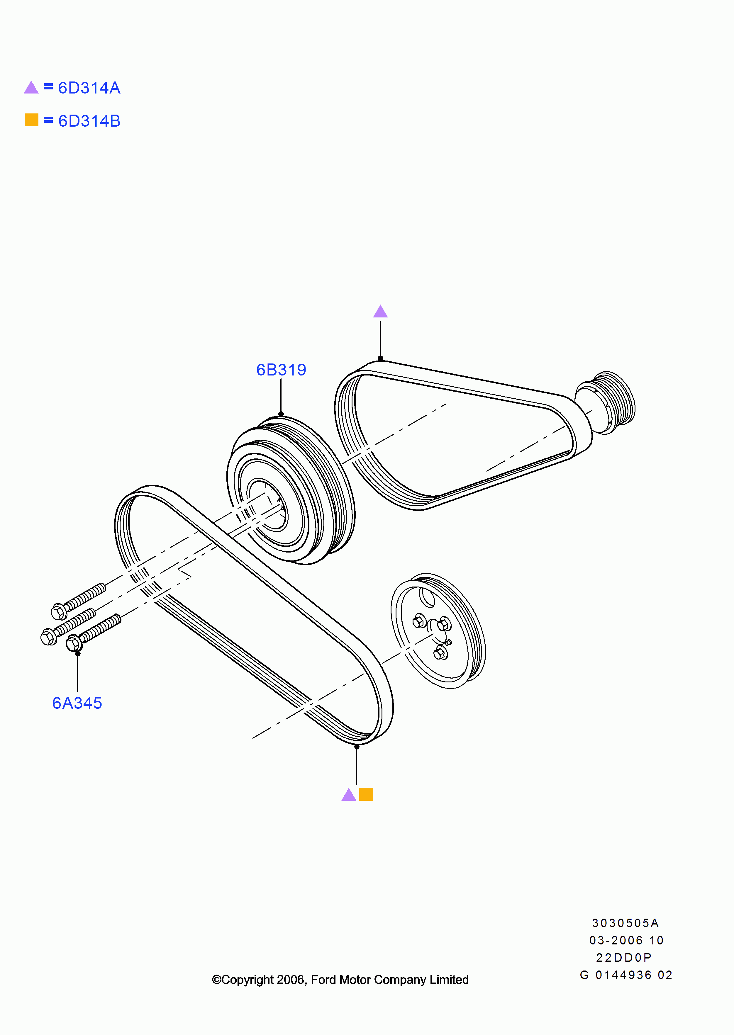 FORD 1731716 - Puleggia cinghia, Albero a gomiti www.autoricambi360.it