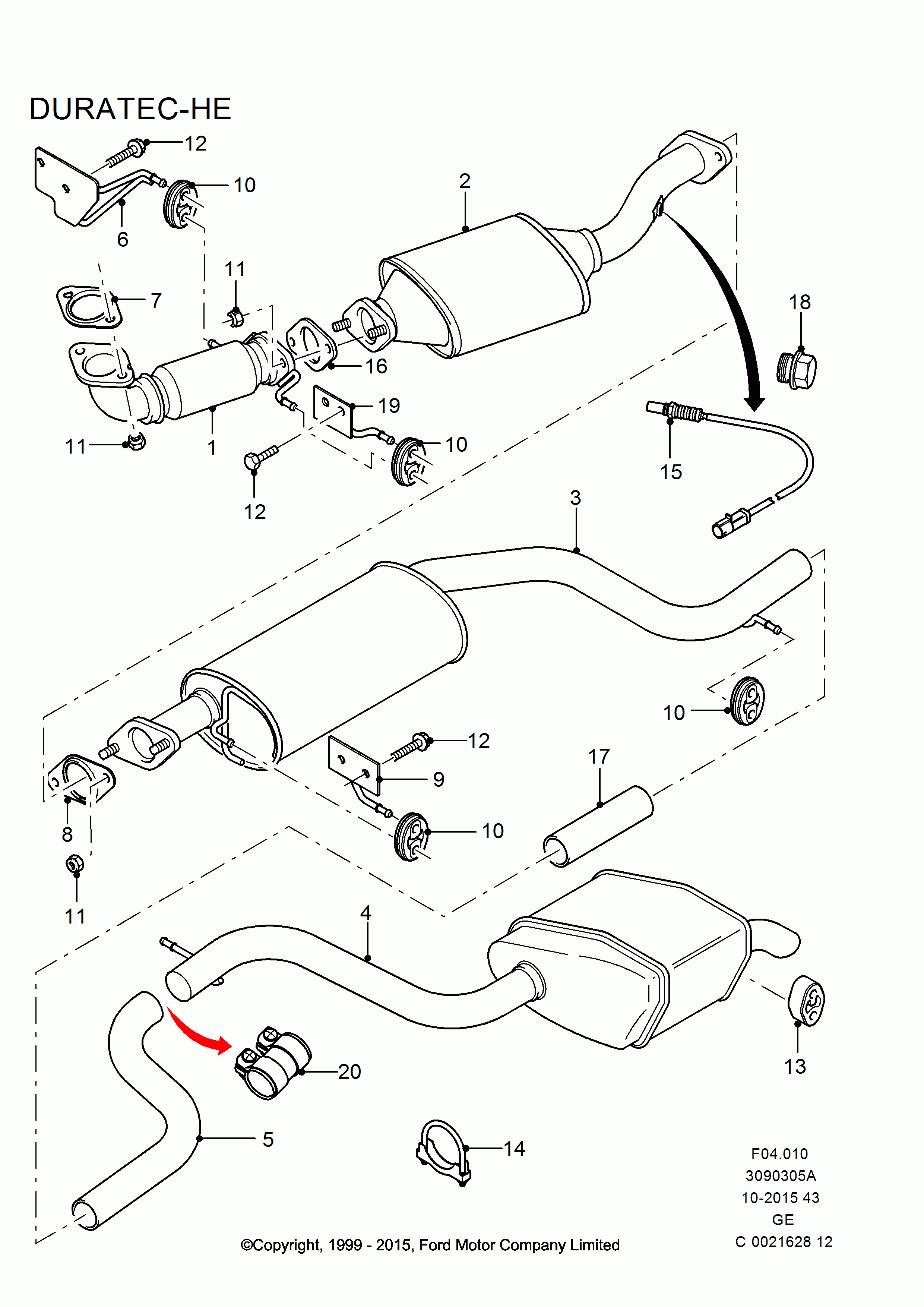 FORD 1 147 420 - Sonda lambda www.autoricambi360.it