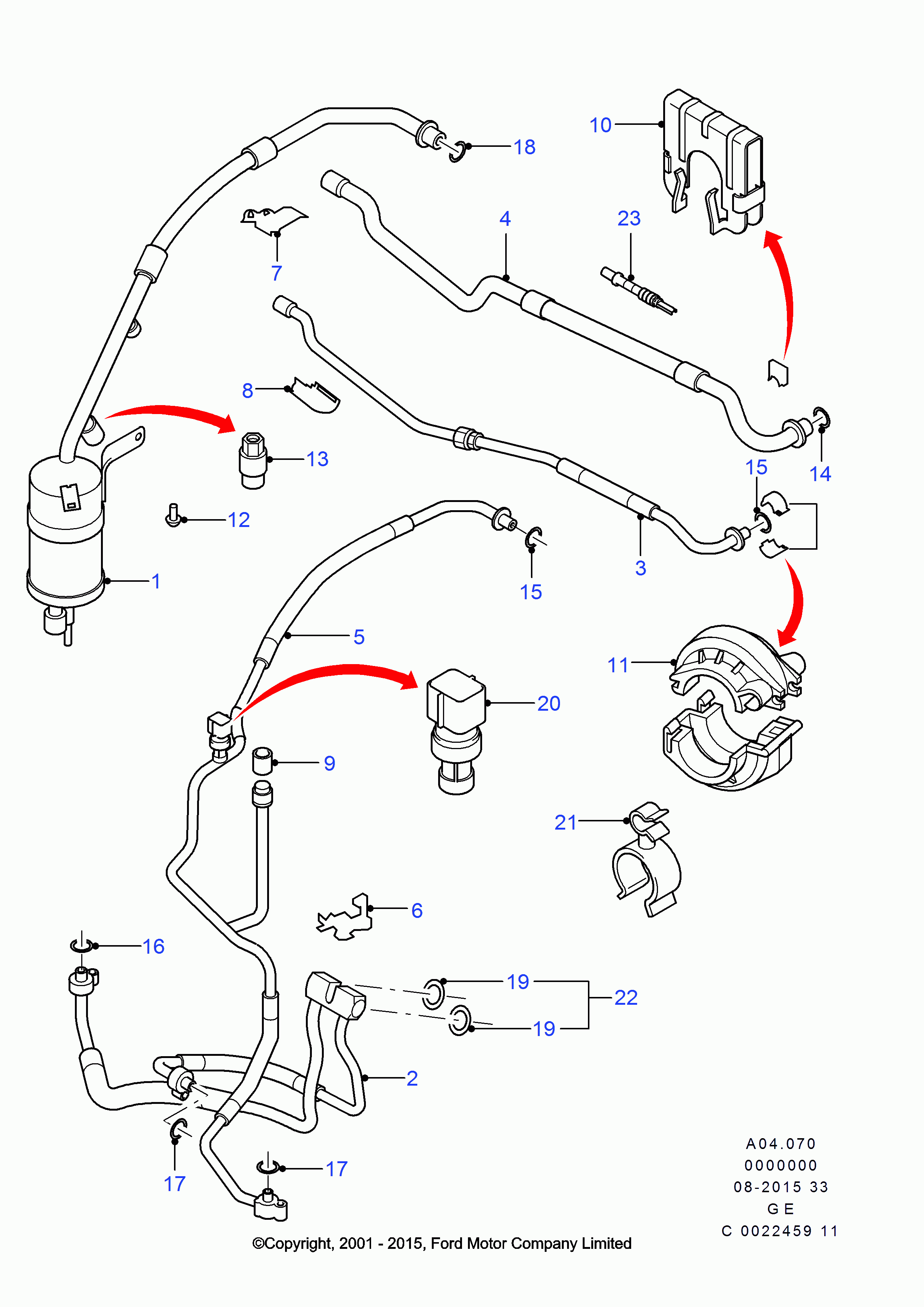 FORD 1 016 565 - Interruttore a pressione, Climatizzatore www.autoricambi360.it