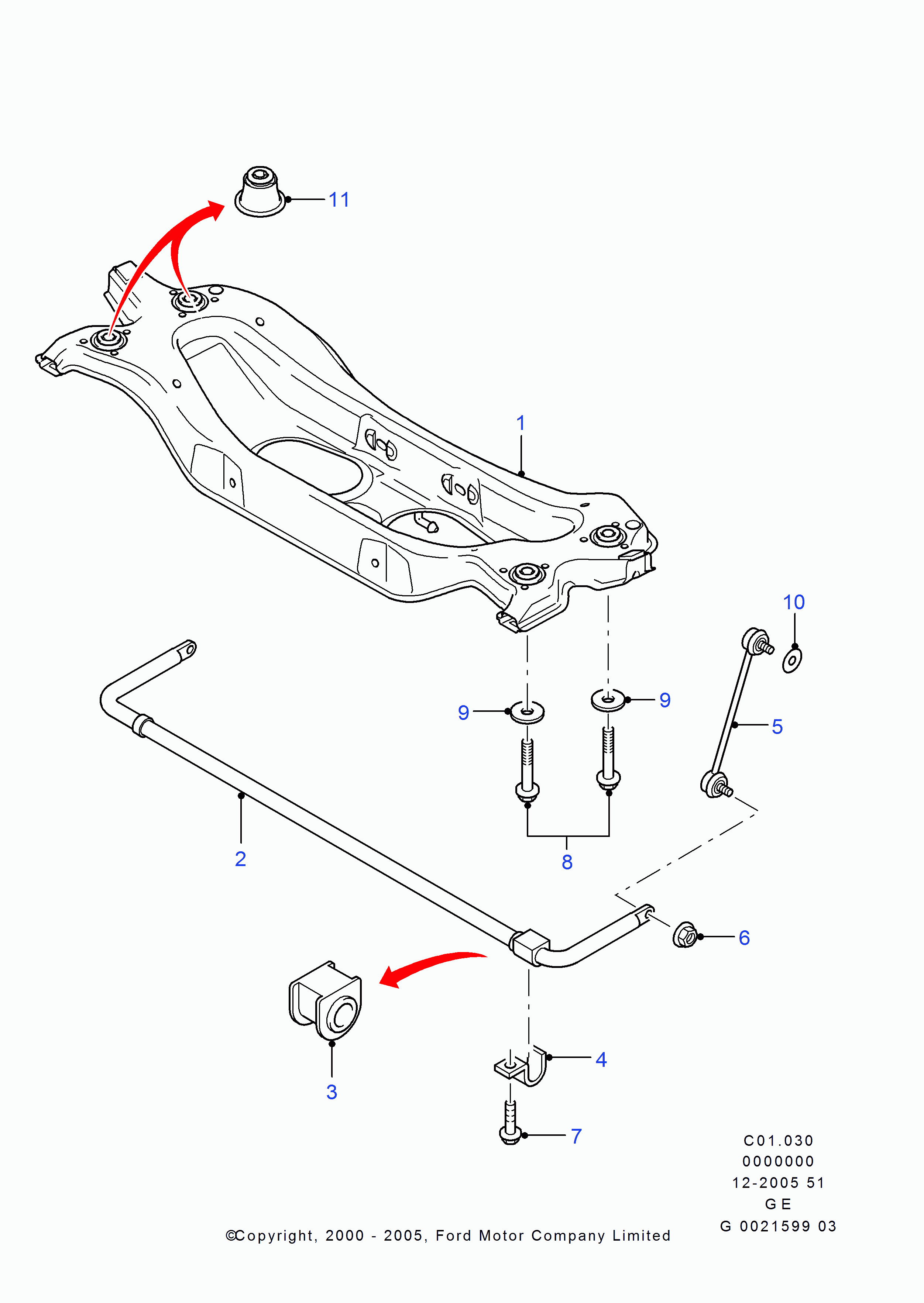 FORD 1127648 - Asta / Puntone, Stabilizzatore www.autoricambi360.it
