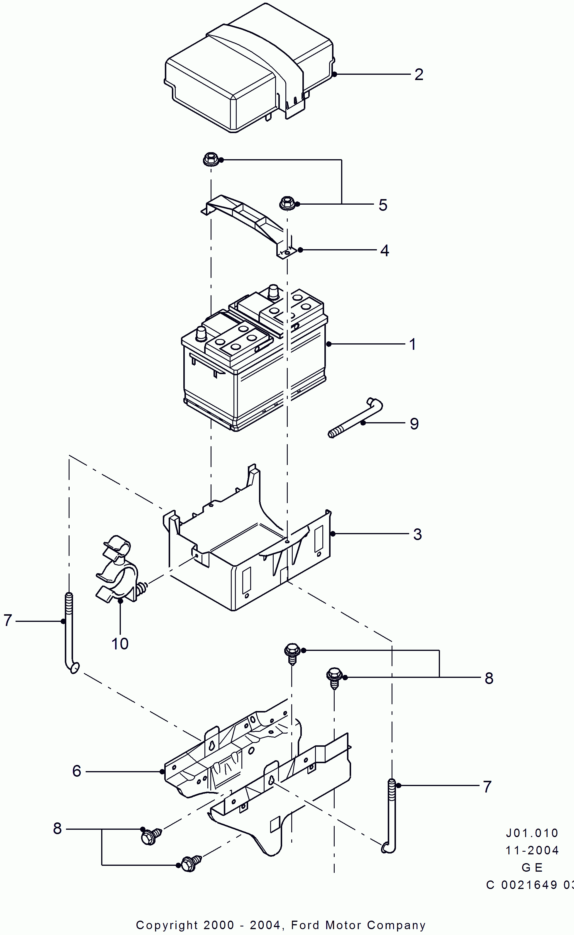FORD 1672940 - Batteria avviamento www.autoricambi360.it
