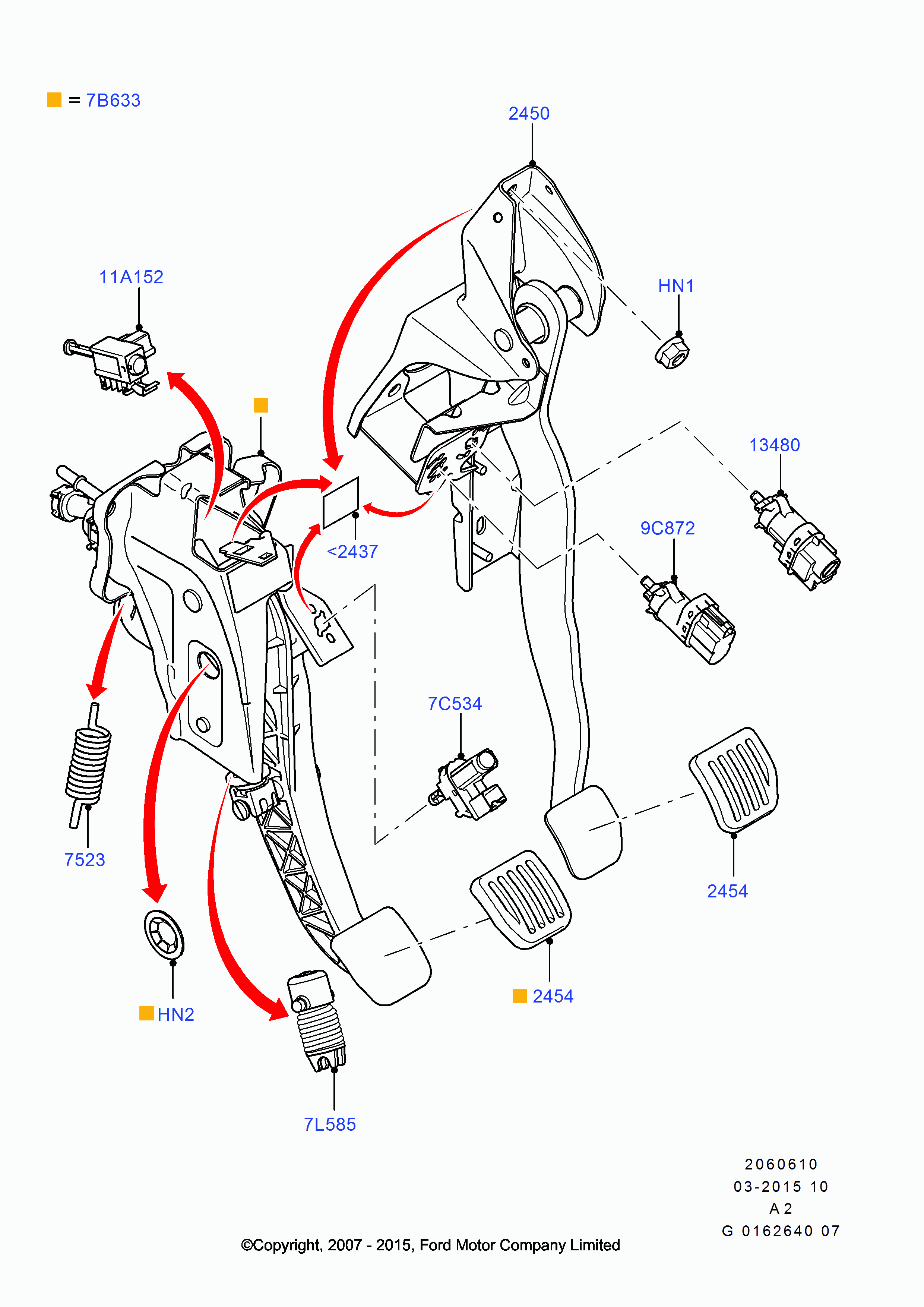 FORD 1677533 - Interruttore luce freno www.autoricambi360.it