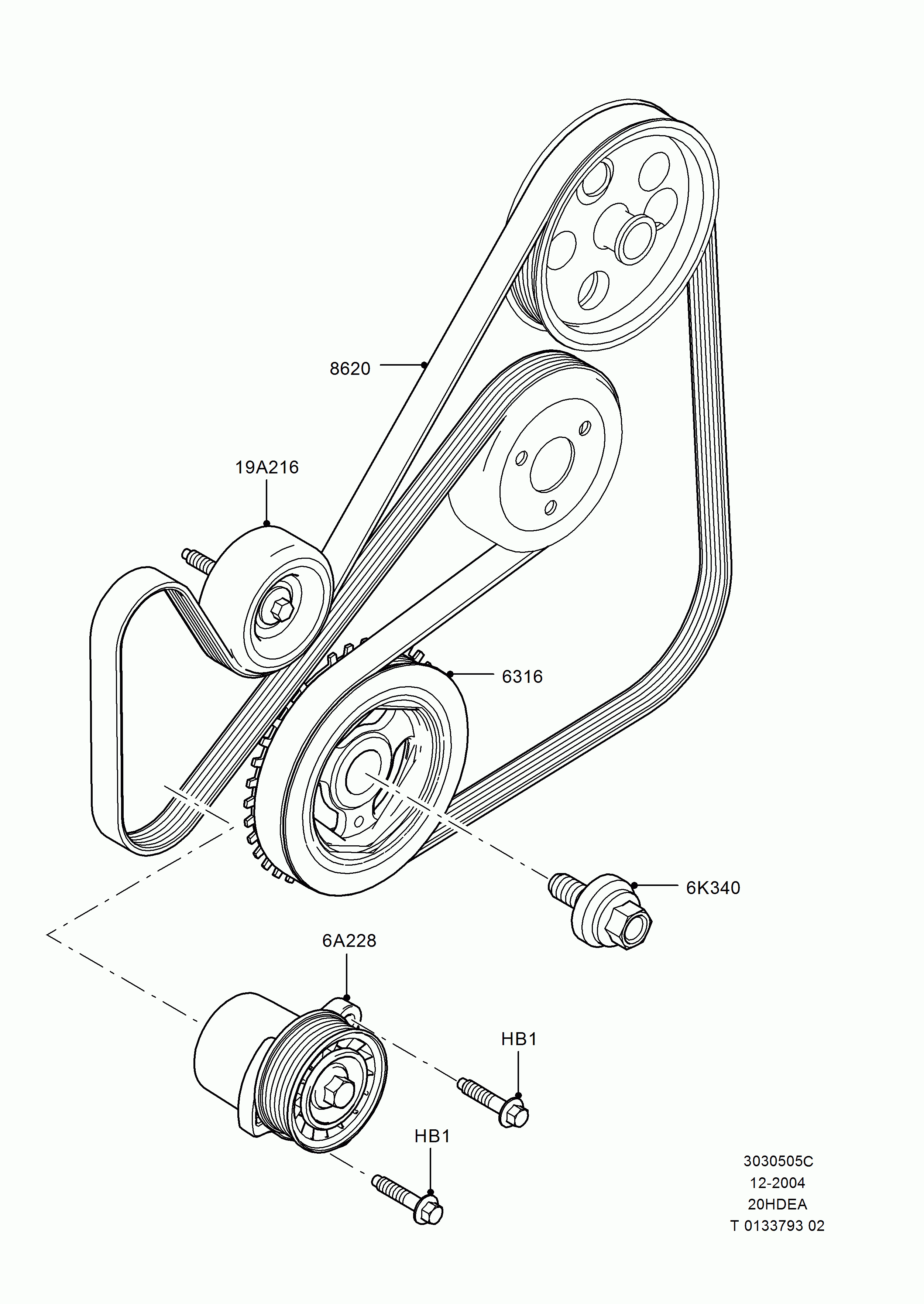 FORD 5227815 - Puleggia cinghia, Albero a gomiti www.autoricambi360.it