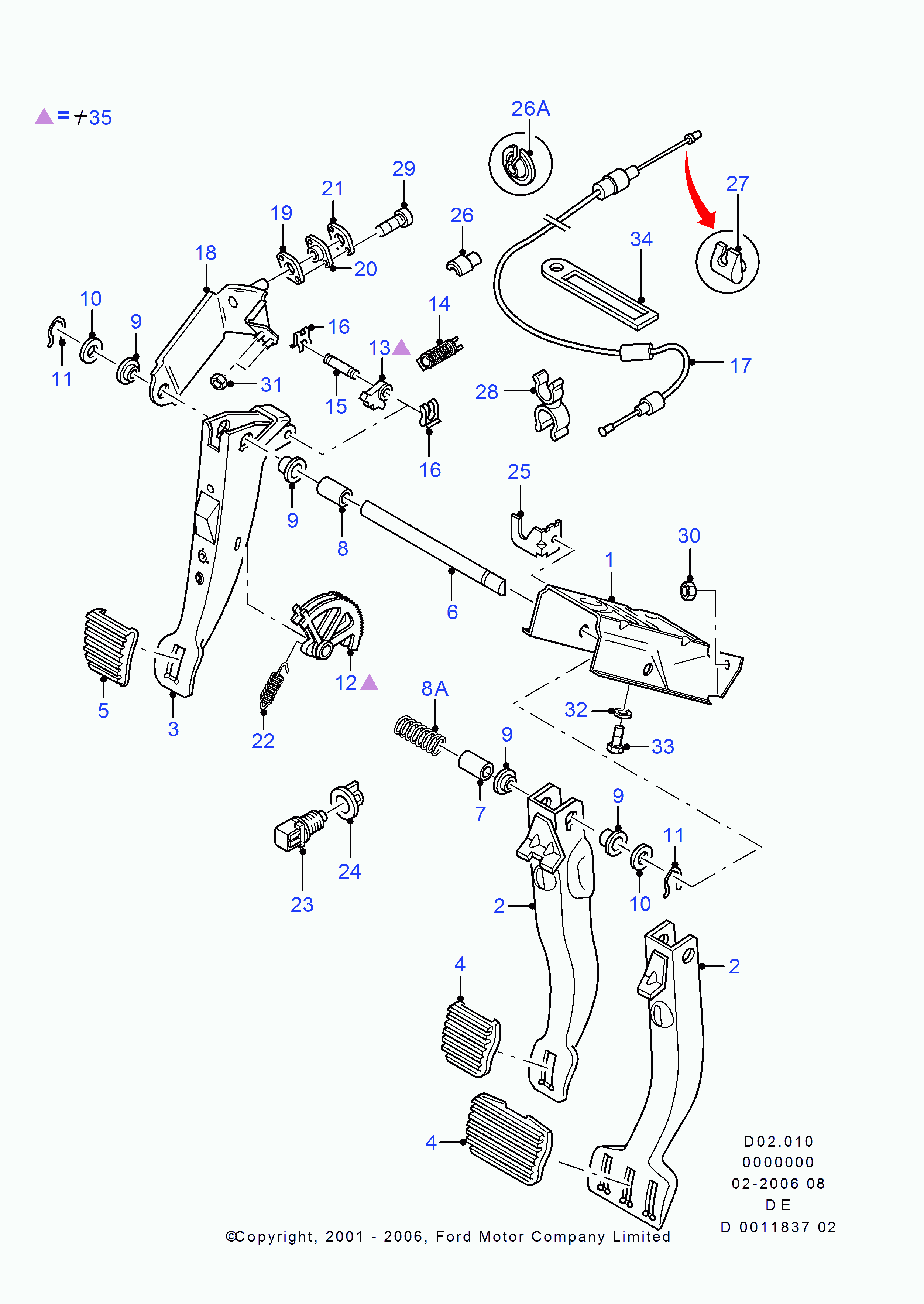 FORD 6 089 985 - Interruttore luce freno www.autoricambi360.it