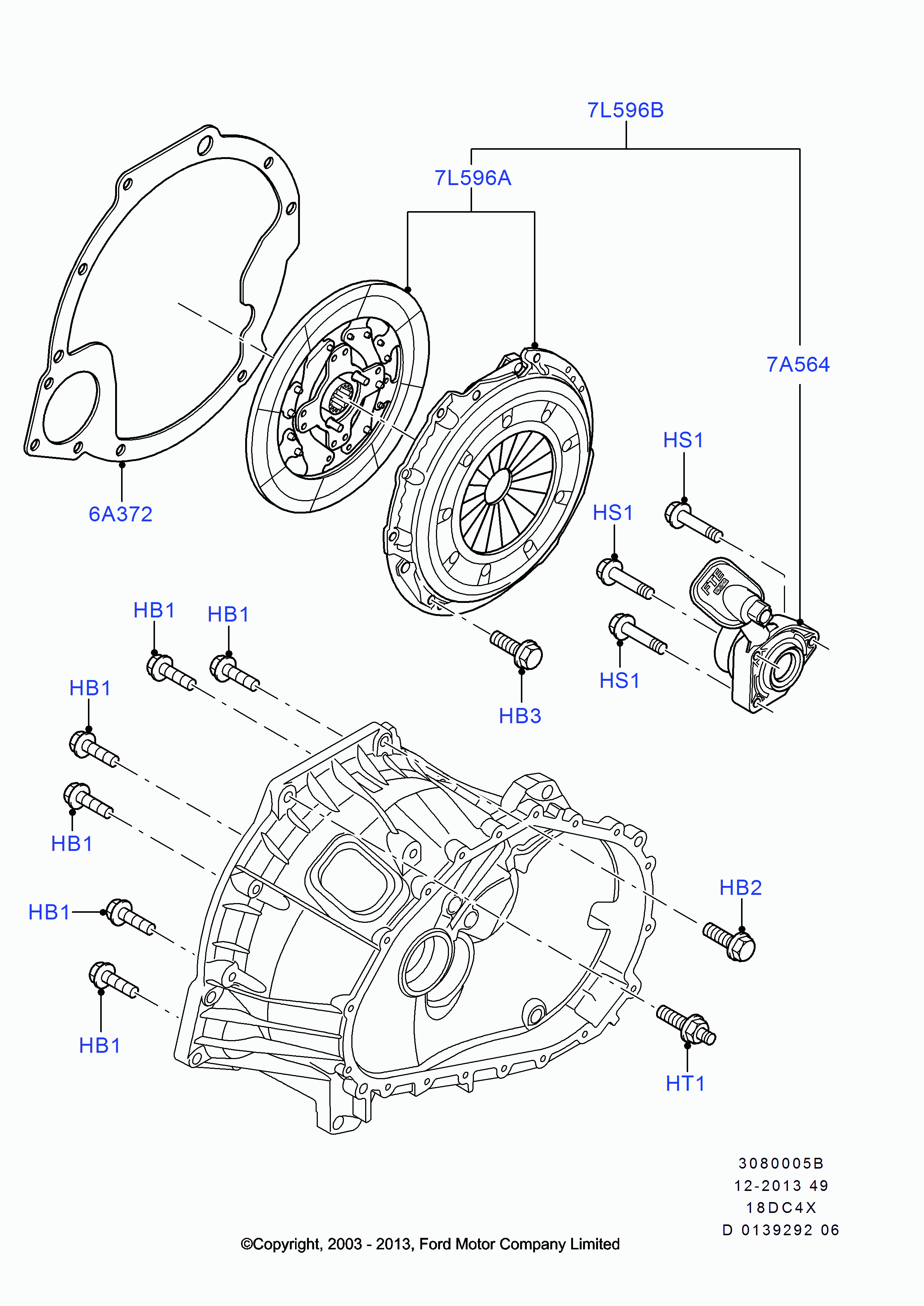 FORD 1590999 - Dispositivo disinnesto centrale, Frizione www.autoricambi360.it