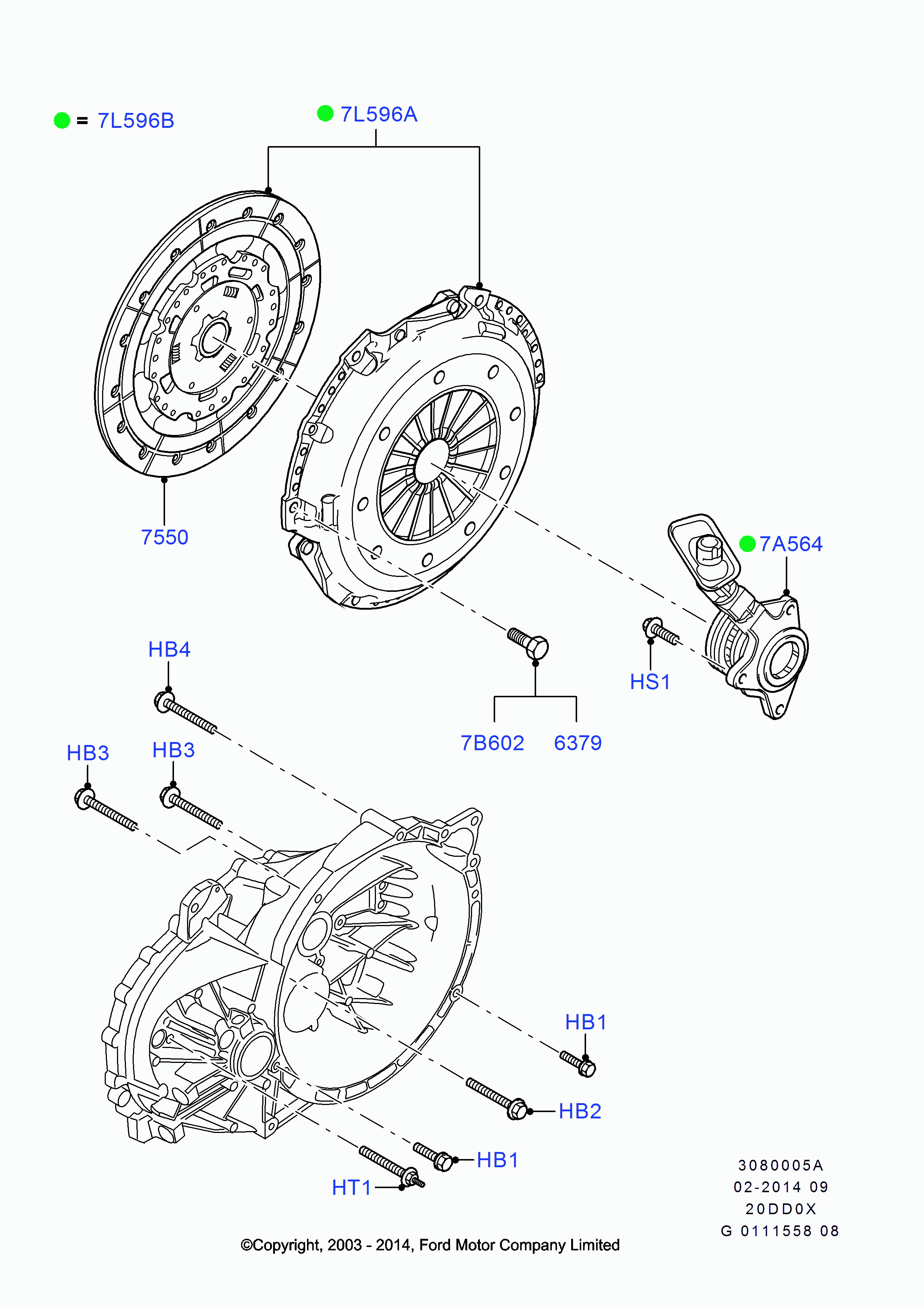 FORD 1827889 - Dispositivo disinnesto centrale, Frizione www.autoricambi360.it