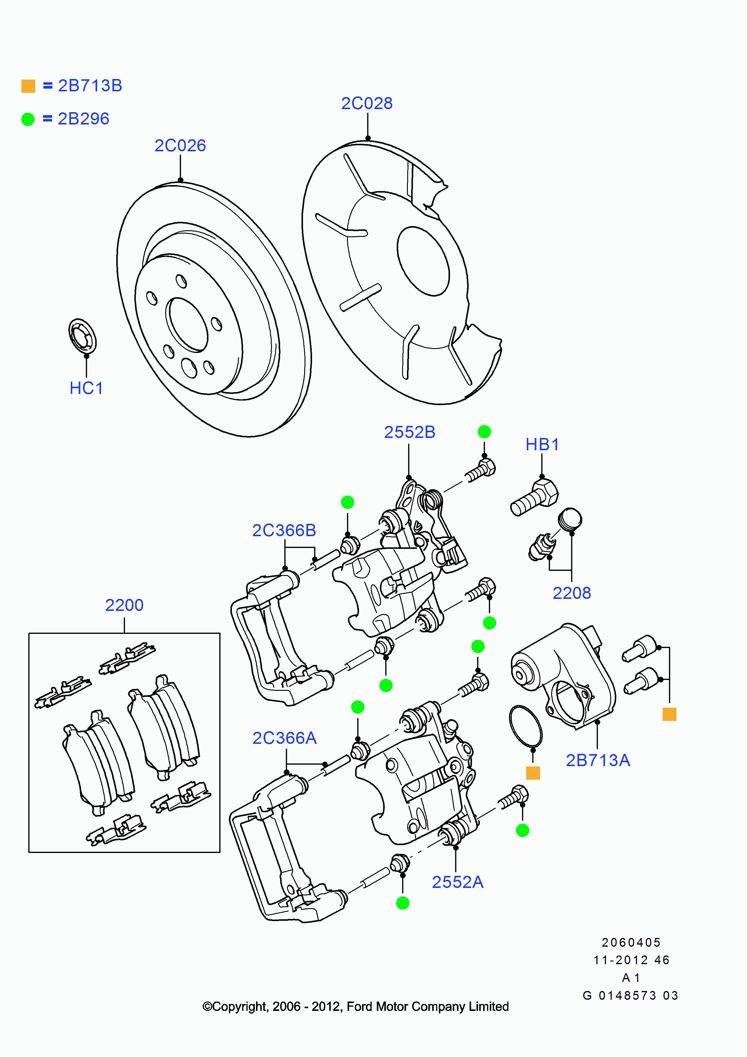 FORD 1756395 - Kit pastiglie freno, Freno a disco www.autoricambi360.it