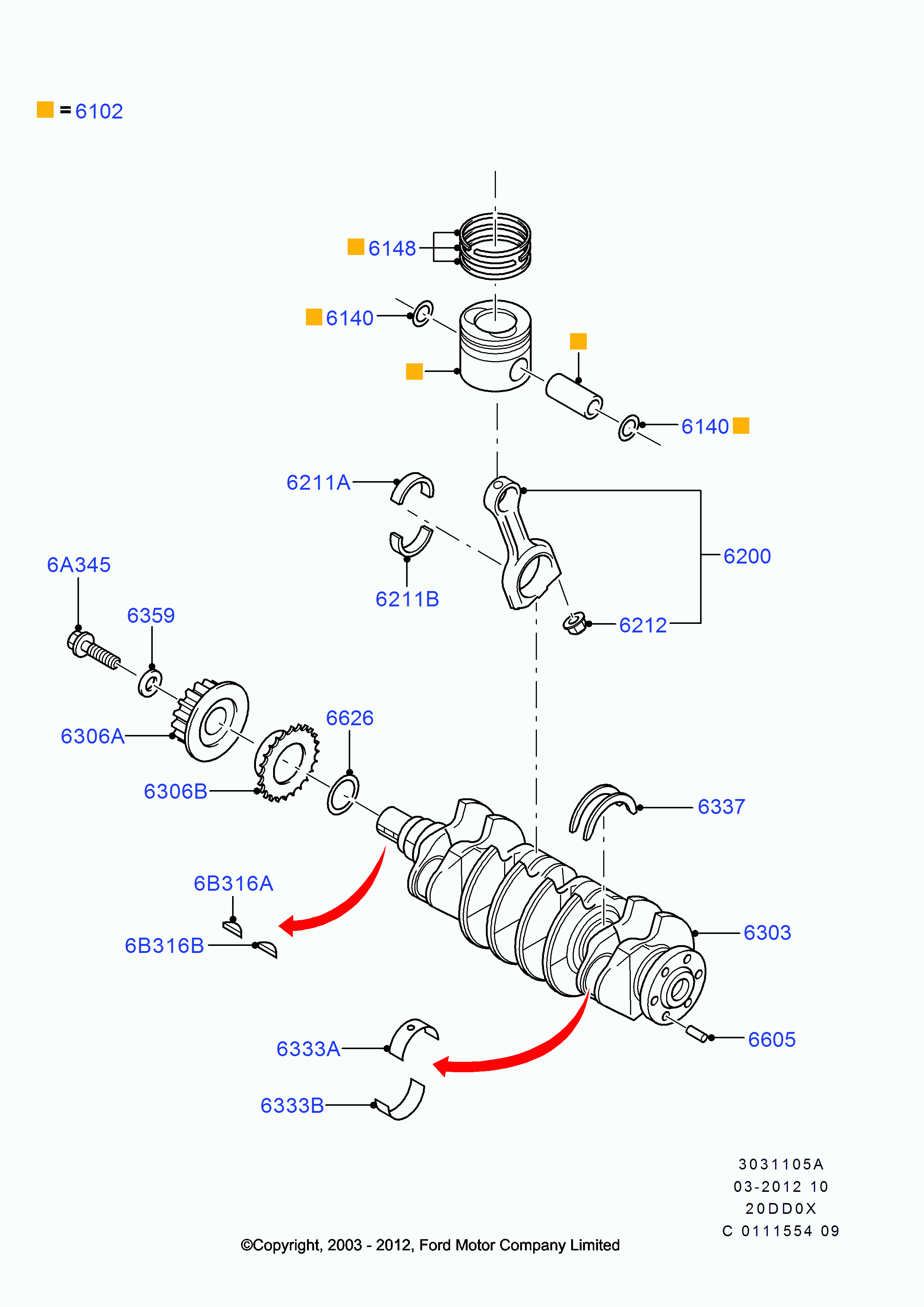 FORD 1250298 - Kit cinghie dentate www.autoricambi360.it