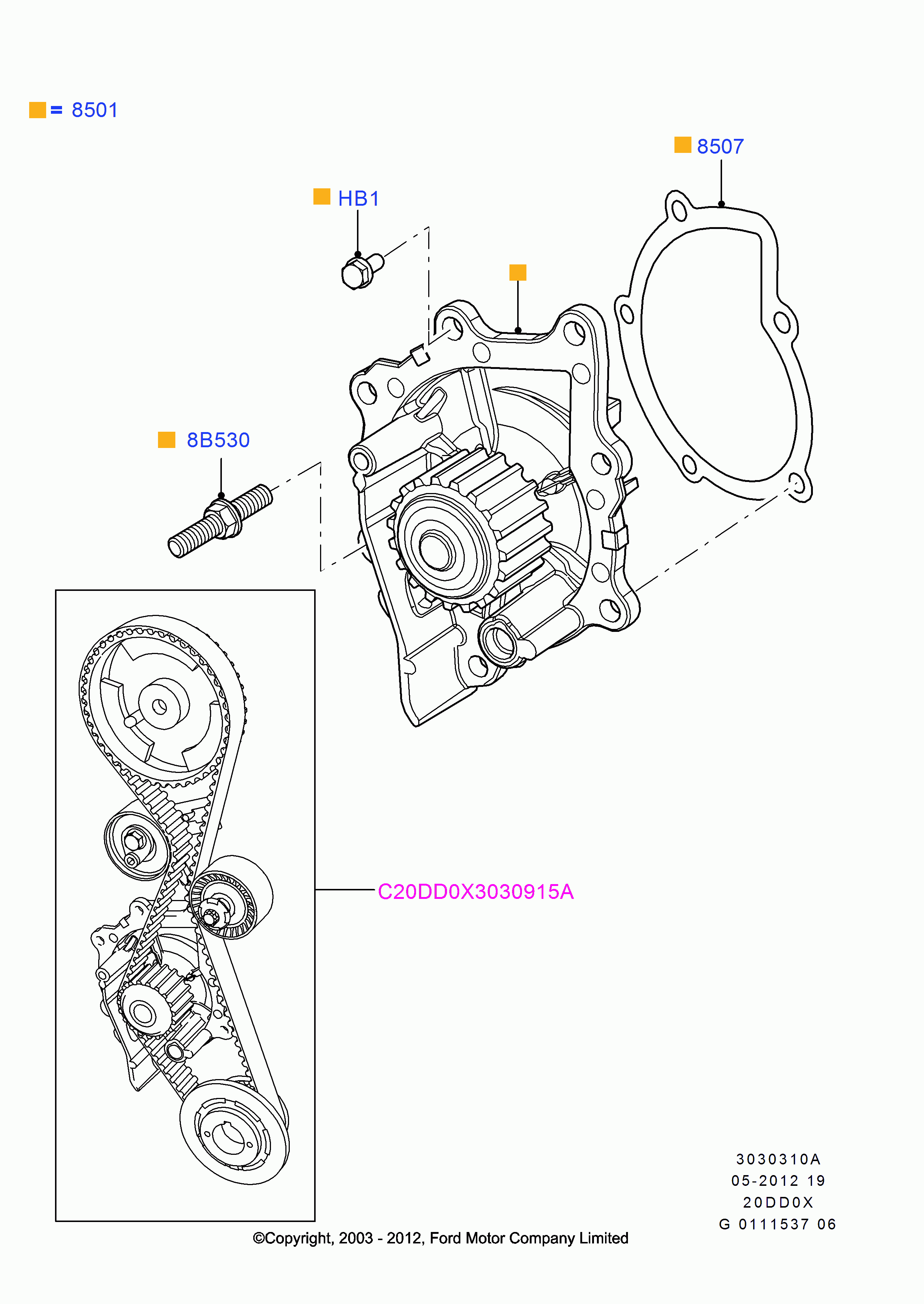 FORD 1 562 255 - Pompa acqua www.autoricambi360.it