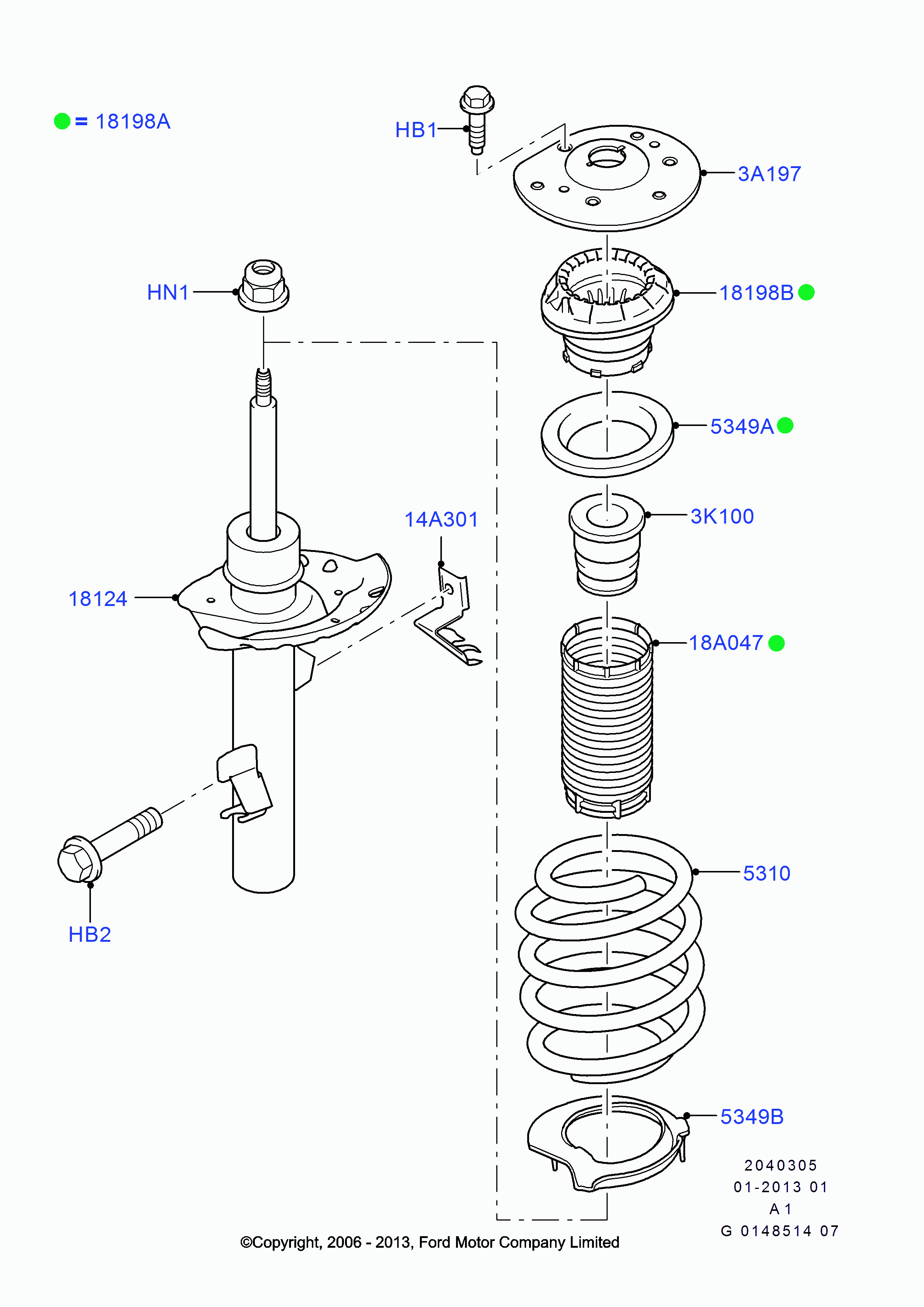FORD 1679526 - Cuscinetto volvente, Supporto ammortizz. a molla www.autoricambi360.it