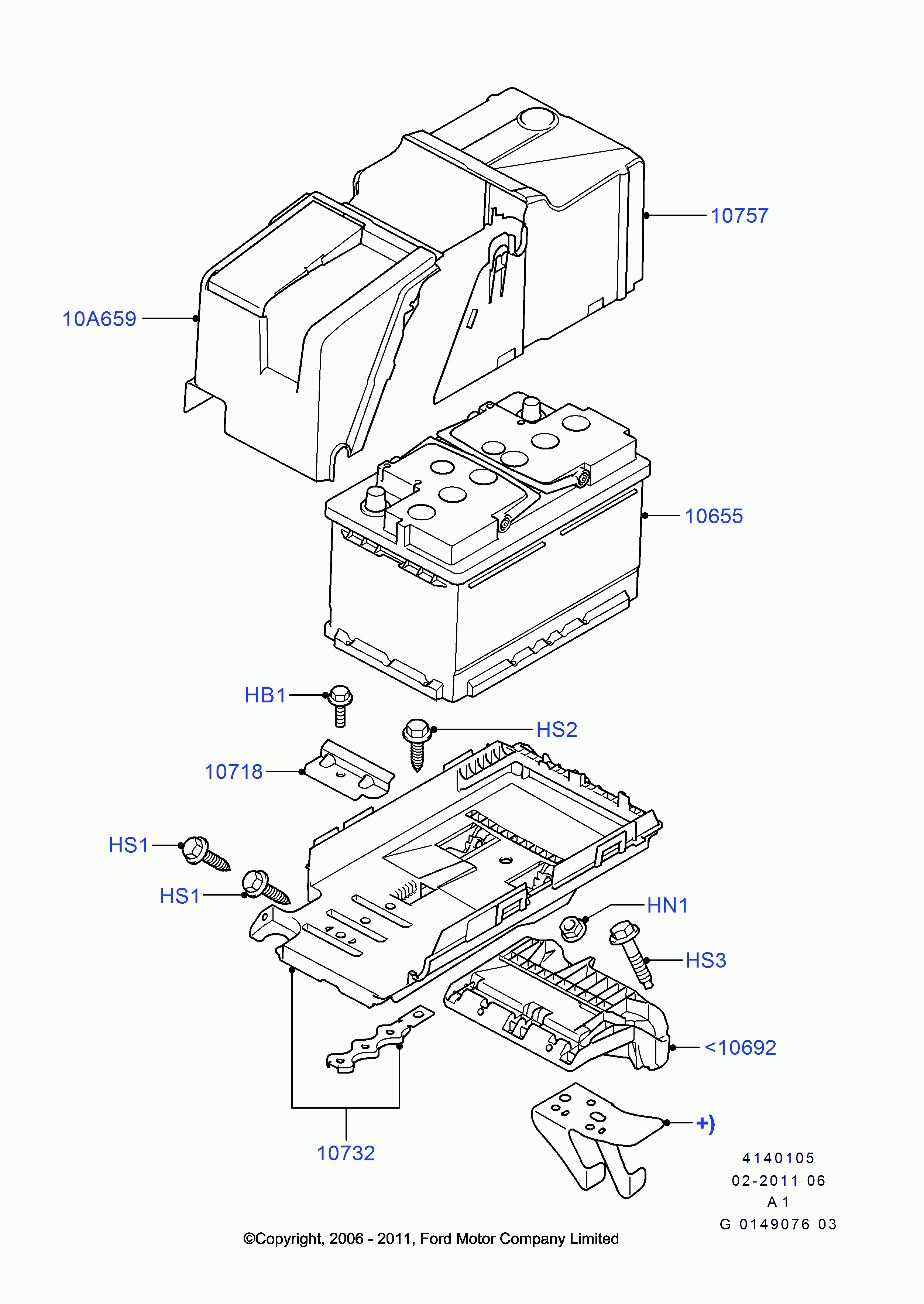 FORD 1682038 - Batteria avviamento www.autoricambi360.it