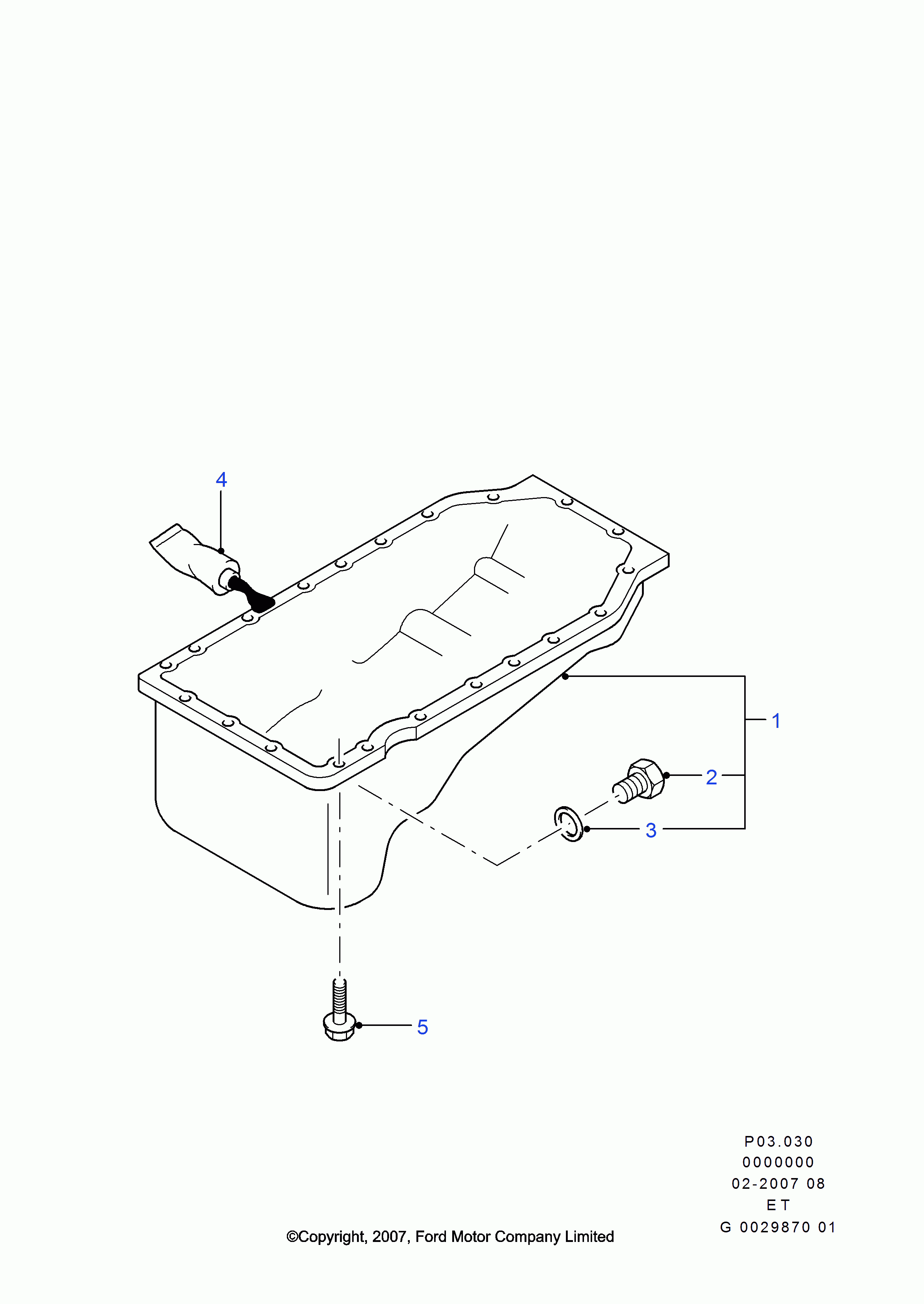 FORD 1 217 470 - Guarnizione, Coppa olio www.autoricambi360.it