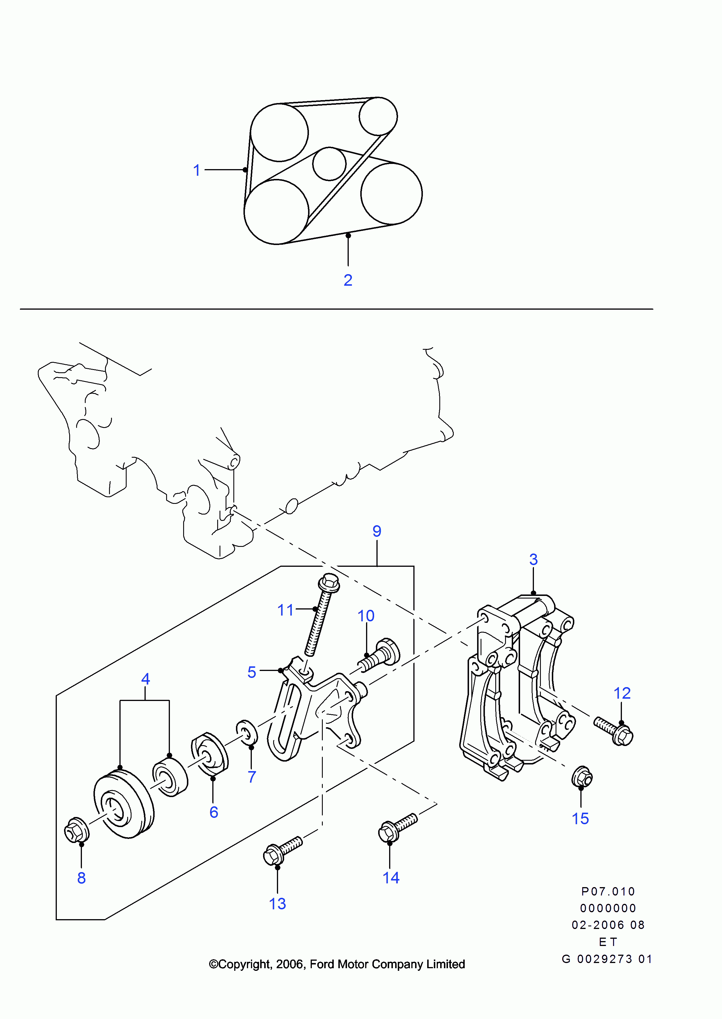 FORD 4982548 - Cinghia trapezoidale www.autoricambi360.it