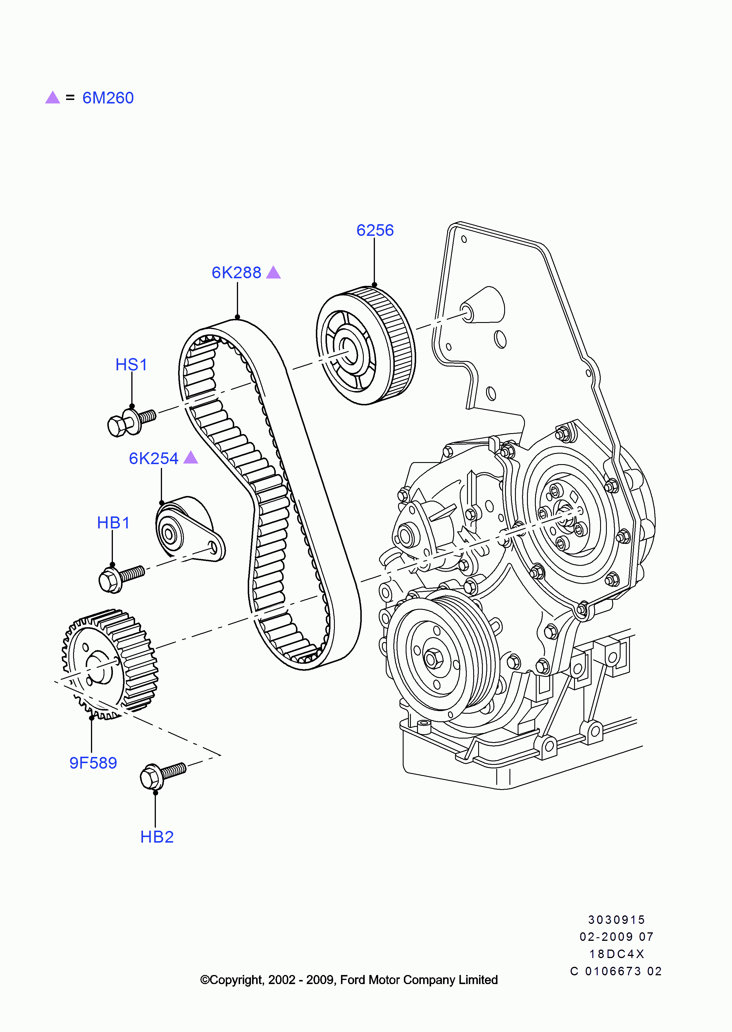 FORD 1201255 - Kit cinghie dentate www.autoricambi360.it