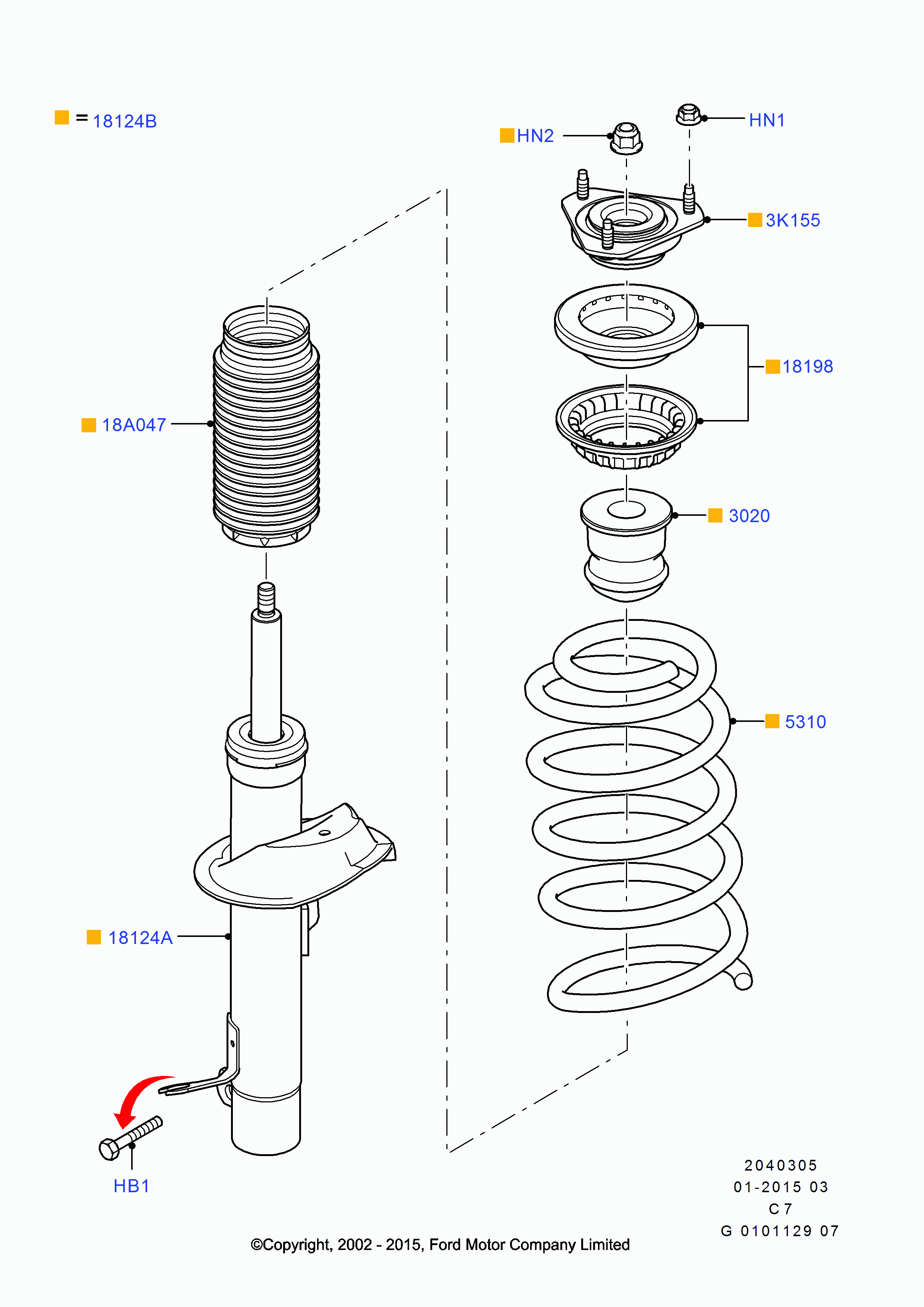 FORD 1480525 - Supporto ammortizzatore a molla www.autoricambi360.it