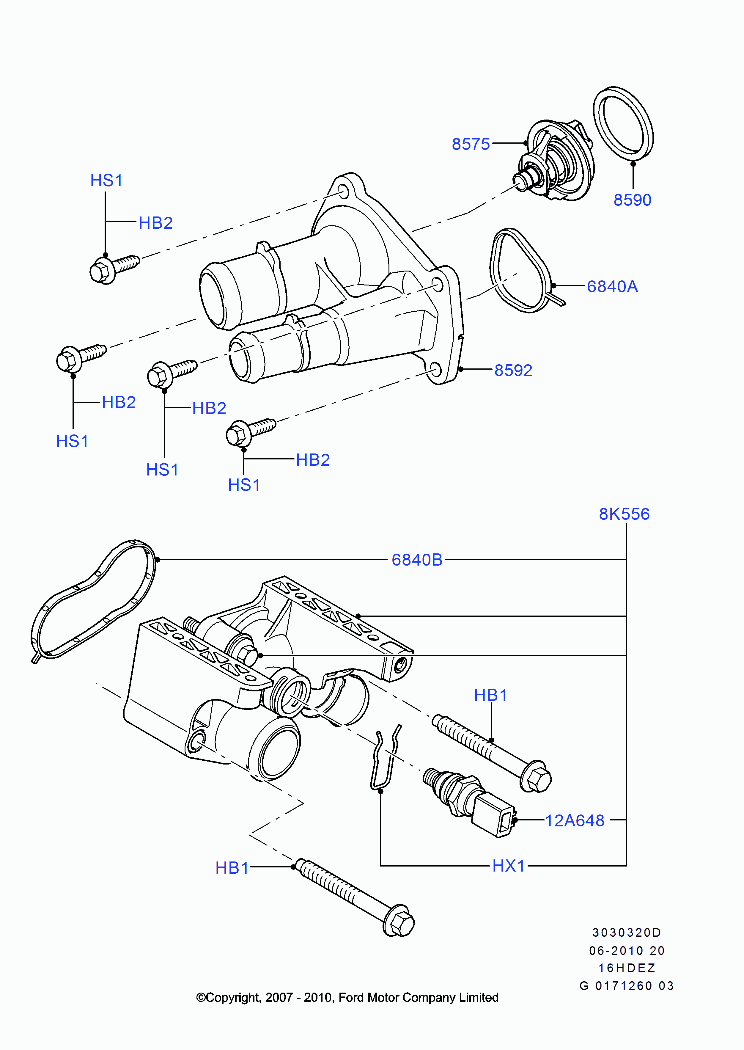 FORD 1707050 - Condotto del refrigerante www.autoricambi360.it