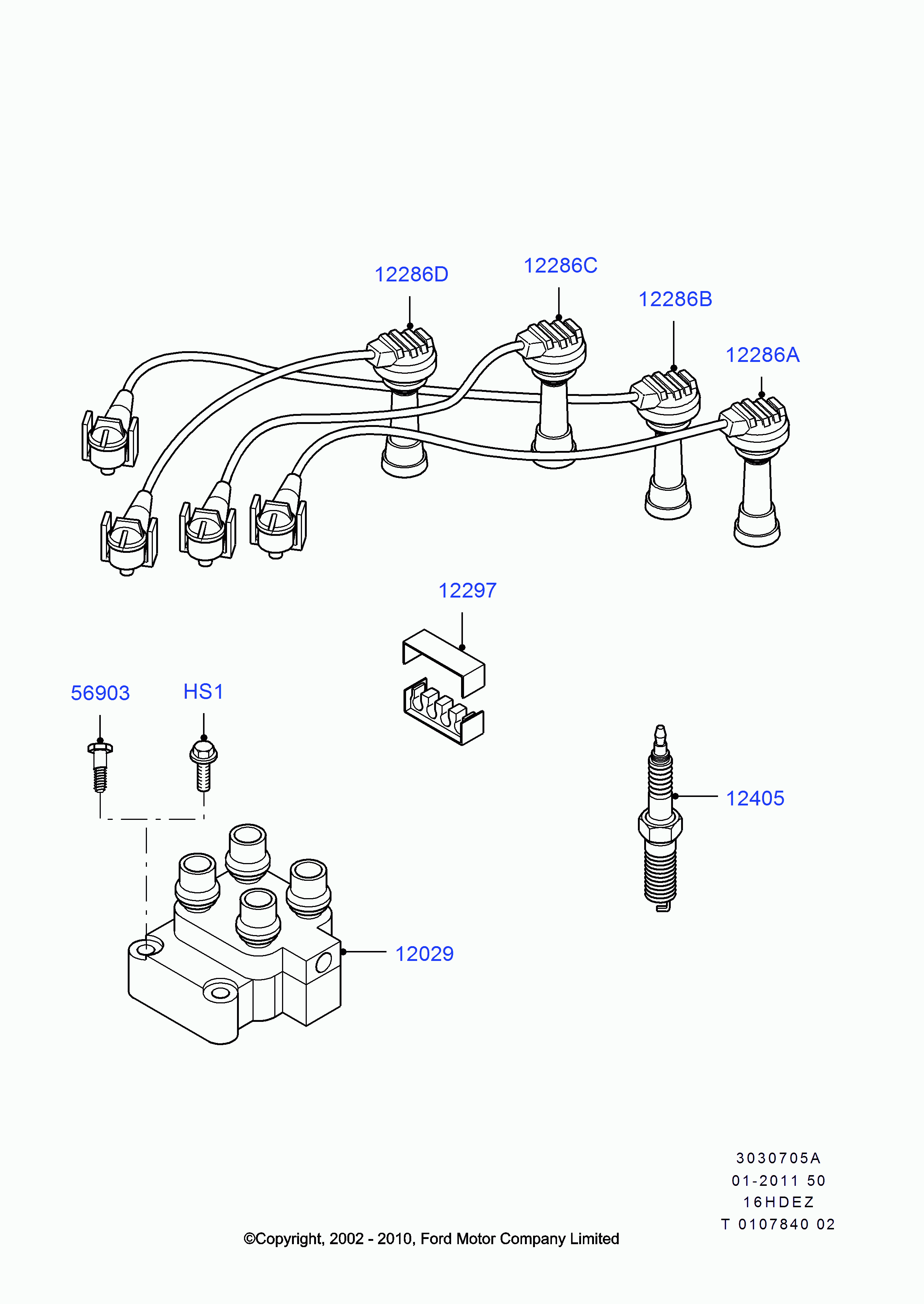 FORD 1502368 - Kit cavi accensione www.autoricambi360.it