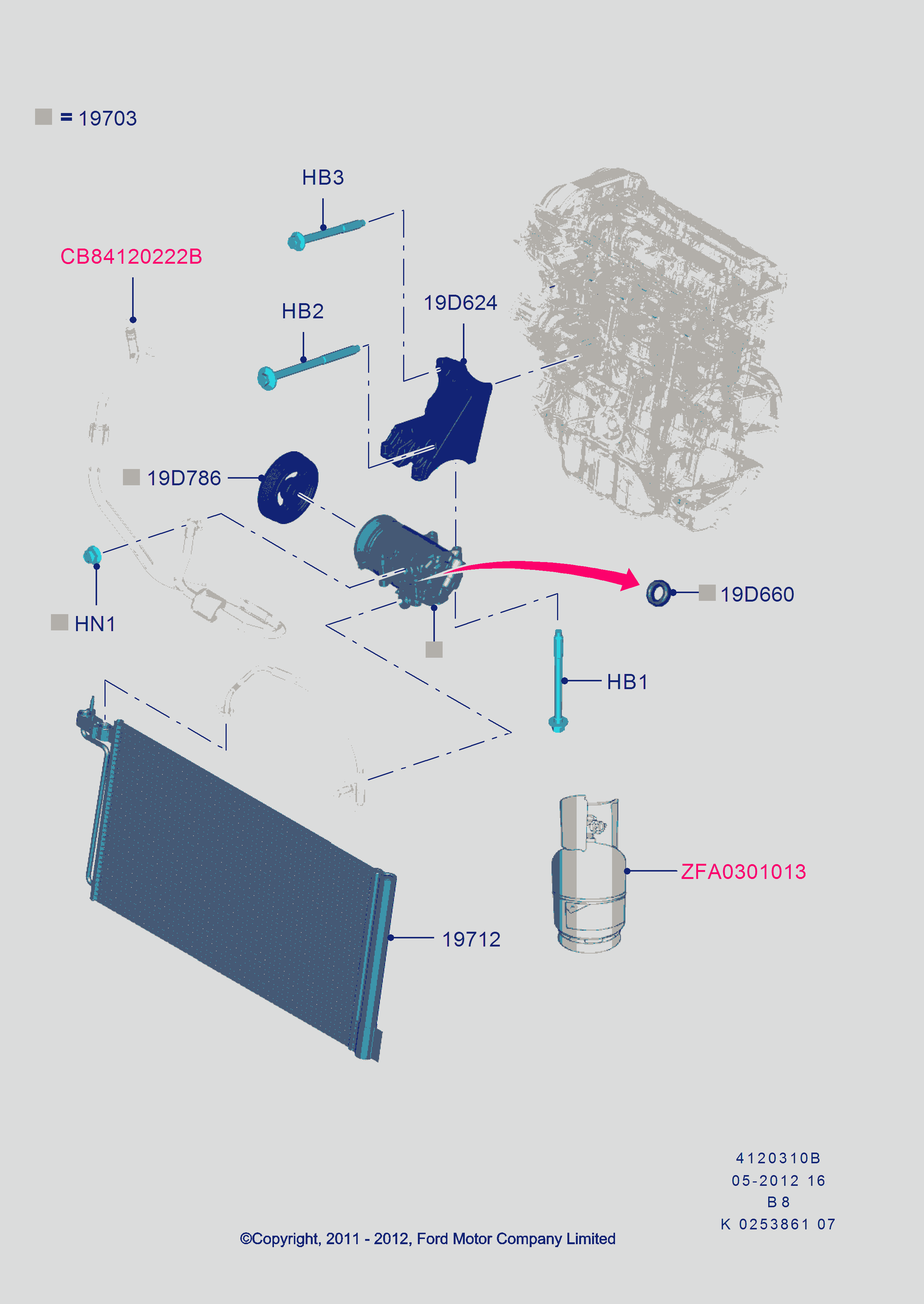 AHE 43492 - Condensatore, Climatizzatore www.autoricambi360.it