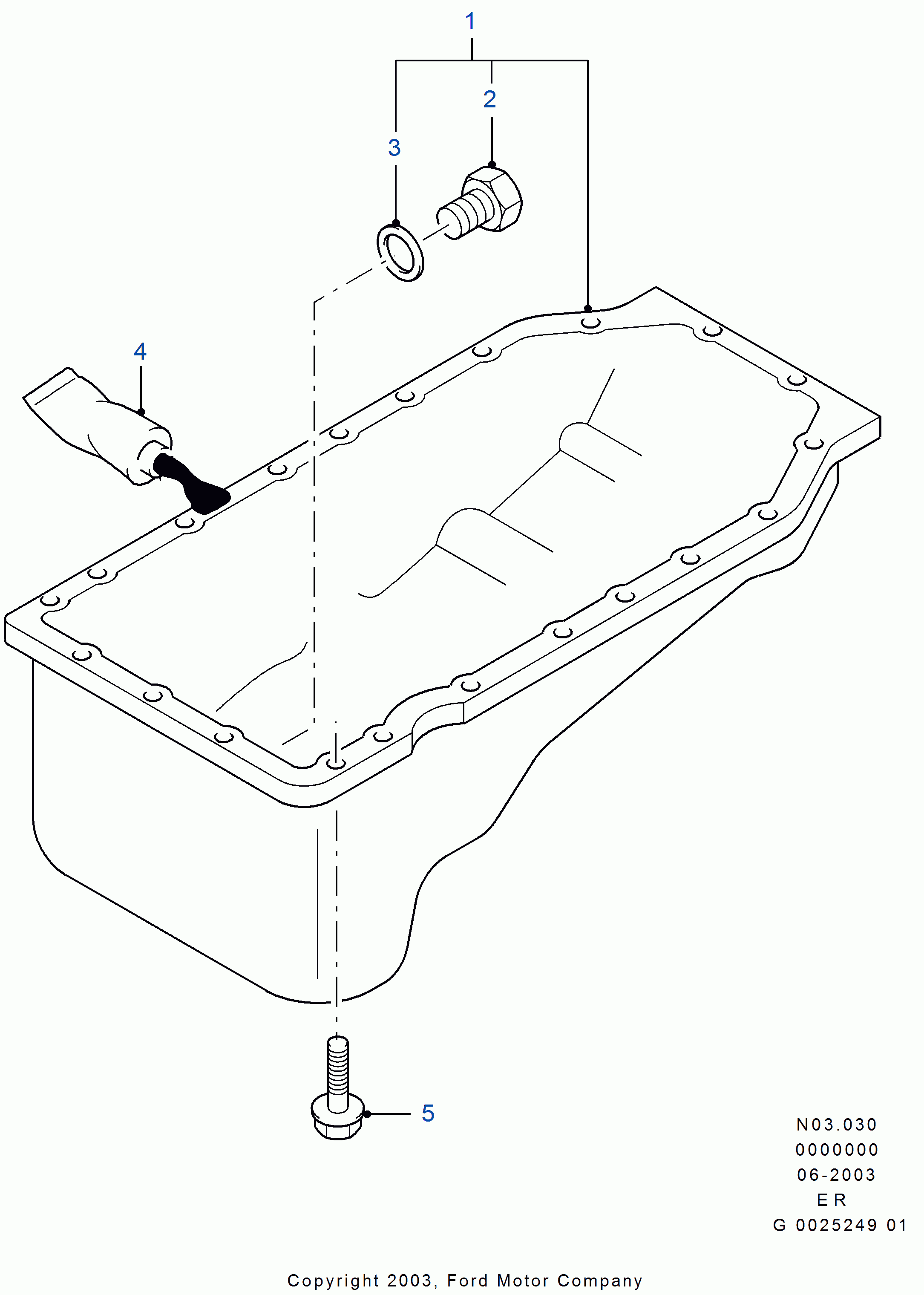 FORD 1 217 470 - Guarnizione, Coppa olio www.autoricambi360.it