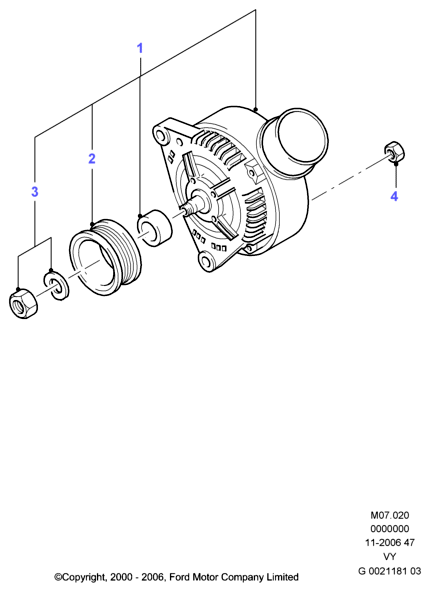 FORD 1 100 711 - Alternatore www.autoricambi360.it
