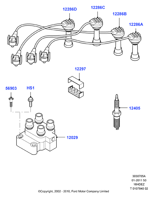 FORD 1502365 - Kit cavi accensione www.autoricambi360.it