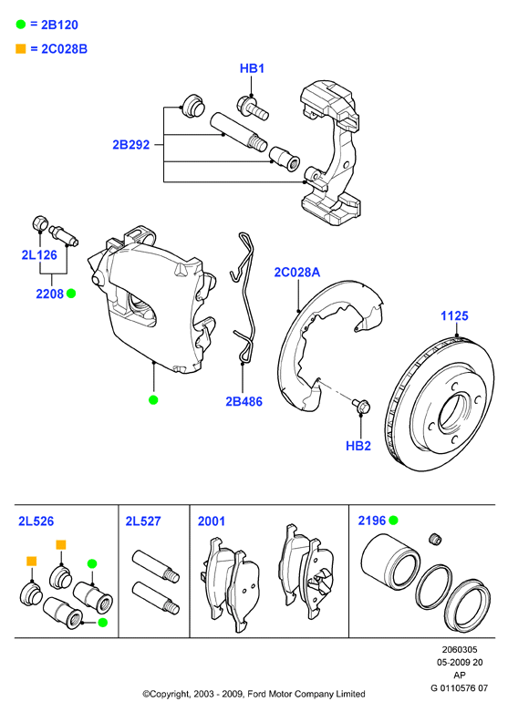 FORD 1321517 - Kit pastiglie freno, Freno a disco www.autoricambi360.it