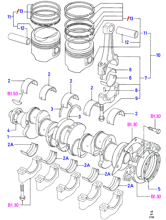 Elring 757.292 - Paraolio, Albero a gomiti www.autoricambi360.it