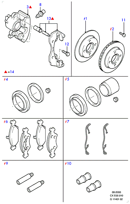 FORD 1064762 - Kit pastiglie freno, Freno a disco www.autoricambi360.it