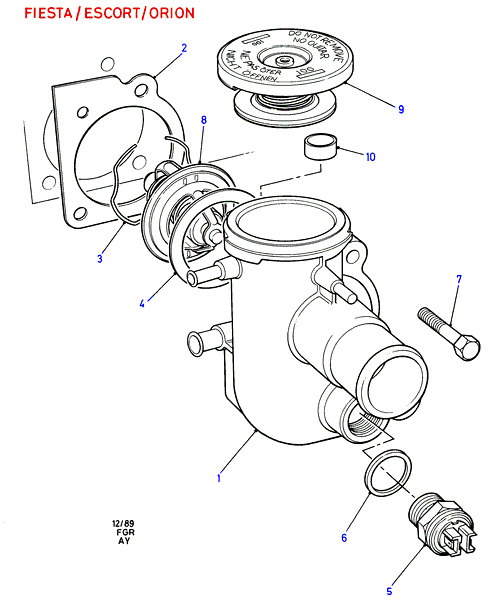 FORD 1 635 905 - Termostato, Refrigerante www.autoricambi360.it